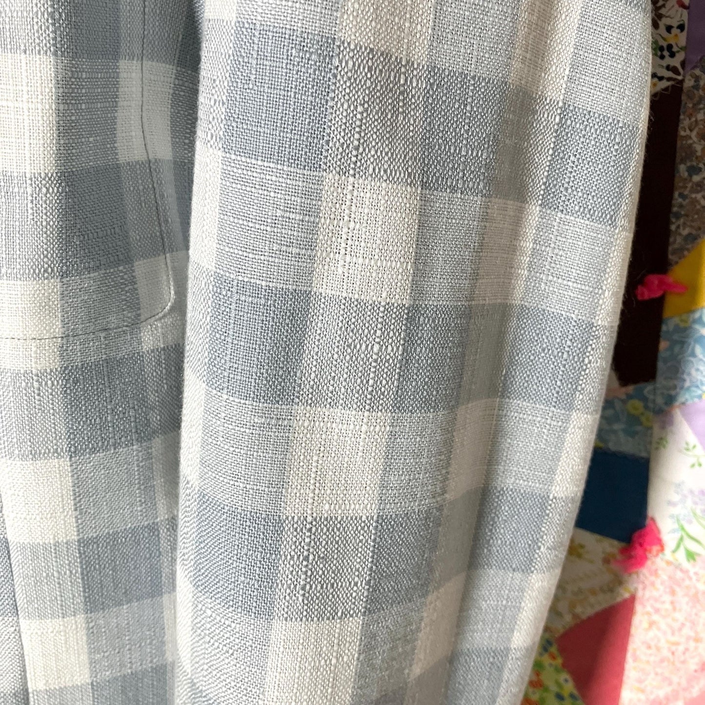 Vintage 90s y2k does 60s blazer blue white check |S-M| 1990s Kasper for A.S.L.