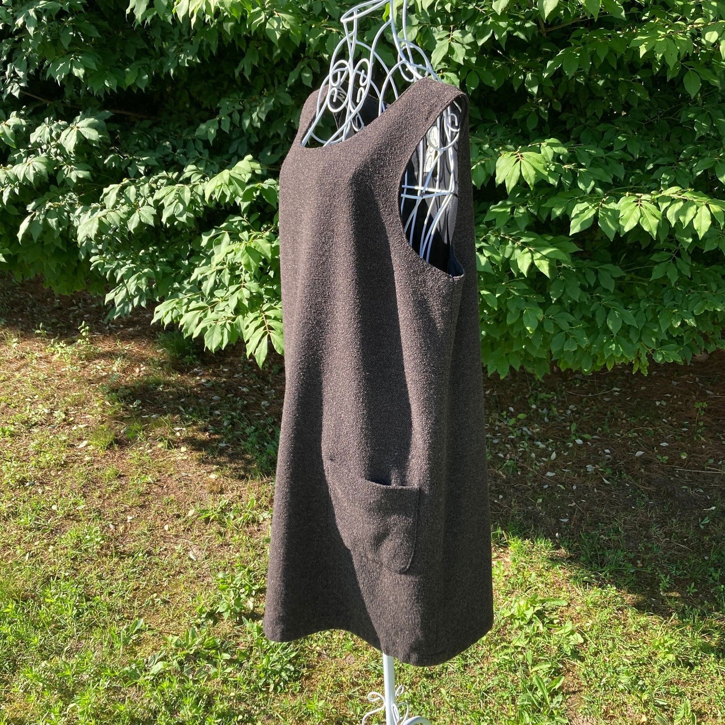 vintage jumper dress 90s | S-M | cottage brown western academic 1990s wool blend Gap