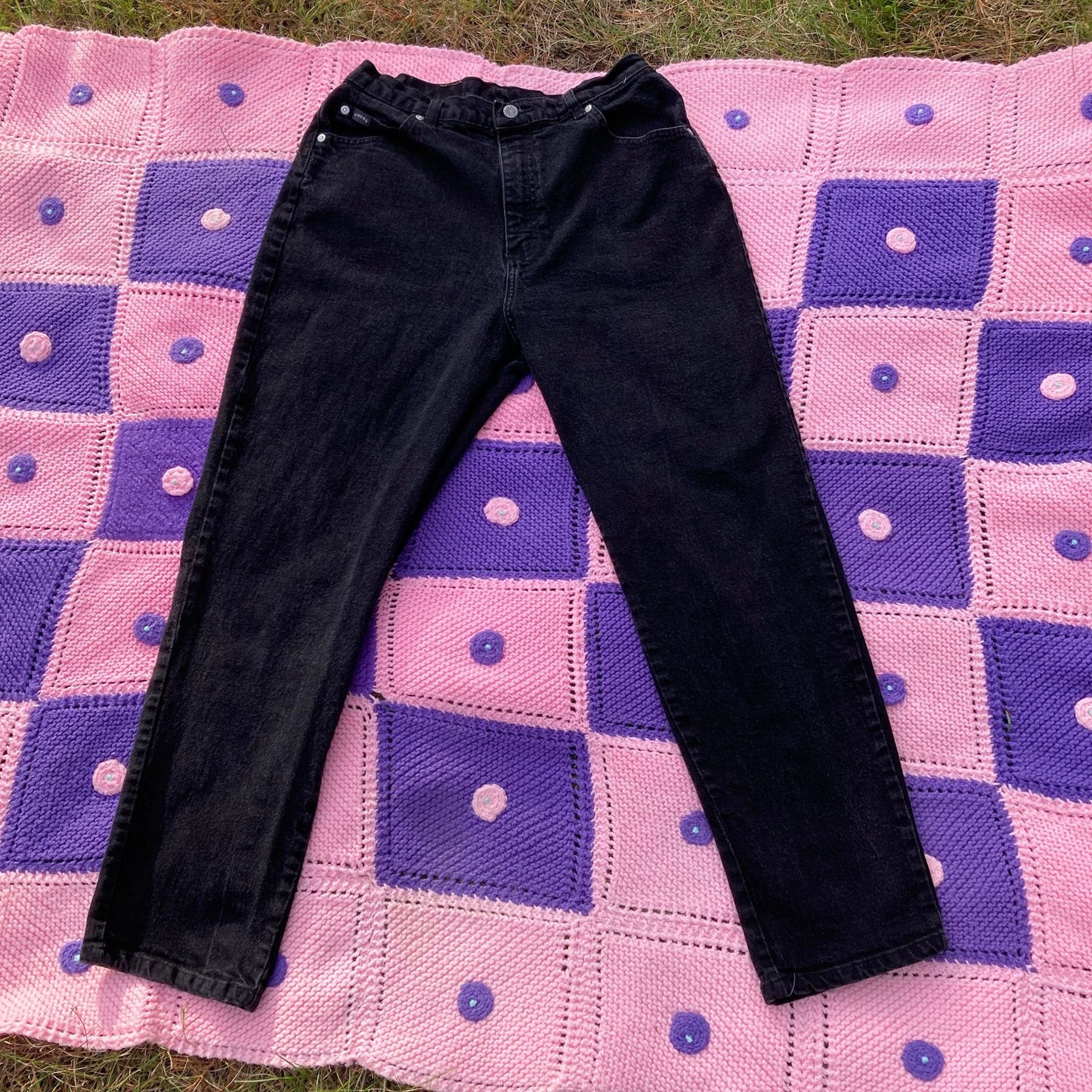 vintage high waisted black lee jeans 90s hi rise |30 - 31| soft