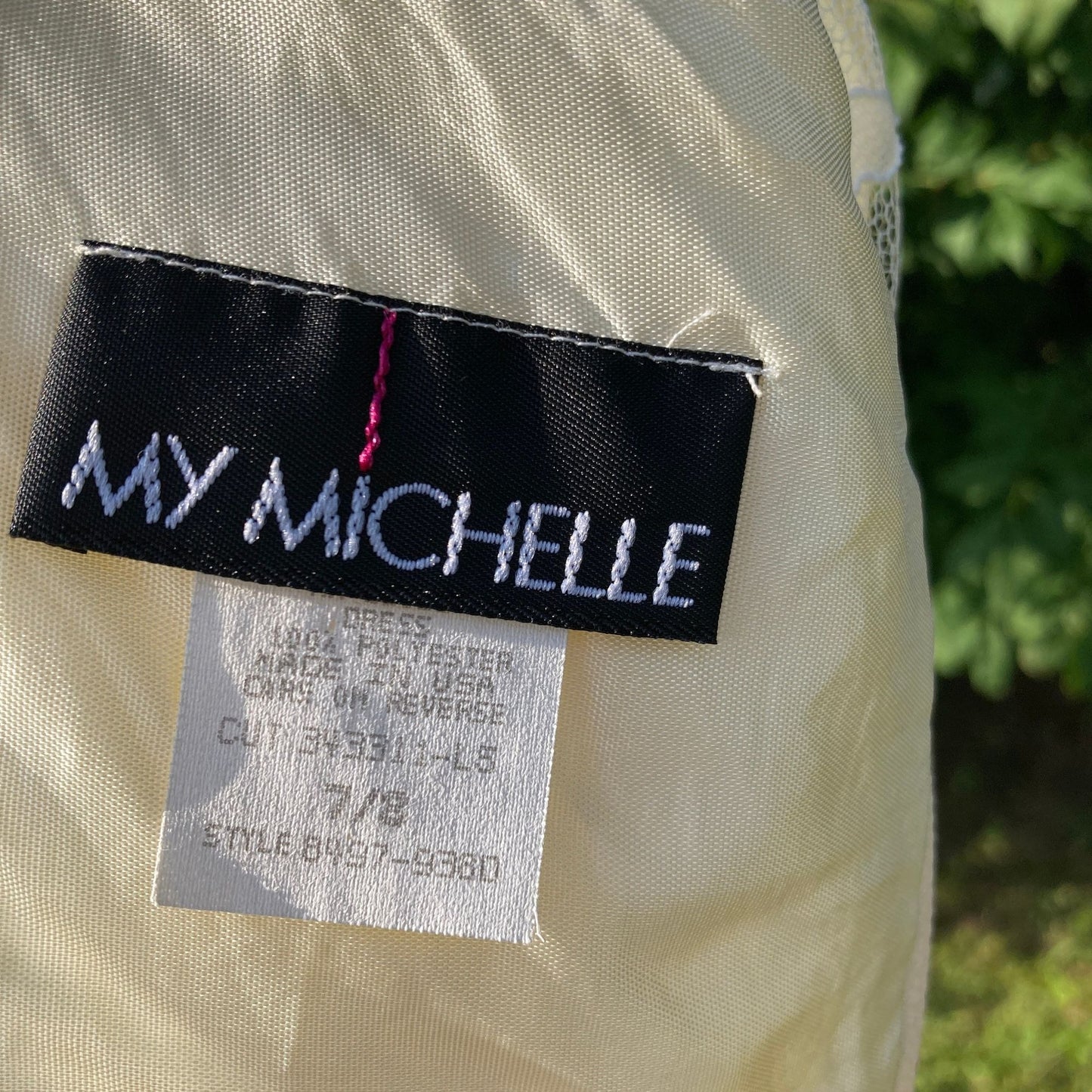 vintage 90s dress |S-M| ivory off white lace 1990s 1980s My Michelle