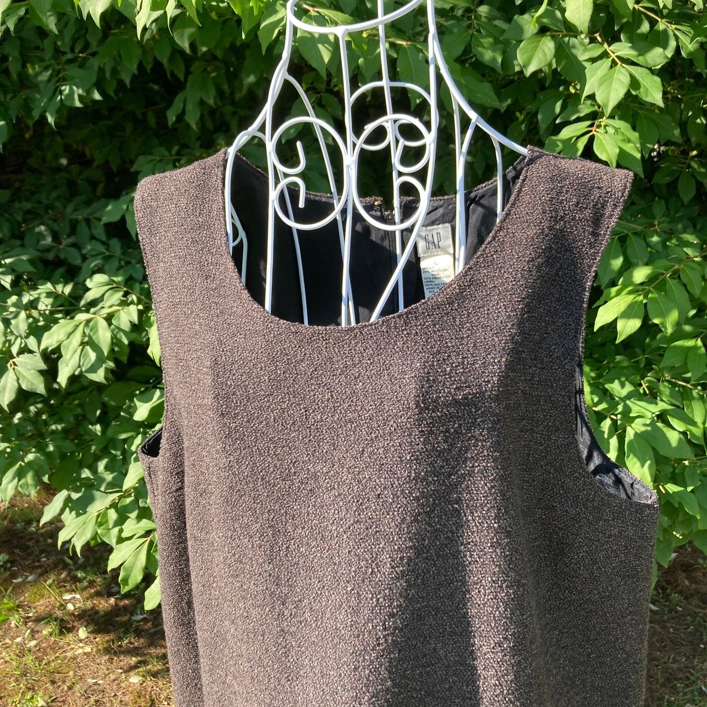 vintage jumper dress 90s | S-M | cottage brown western academic 1990s wool blend Gap