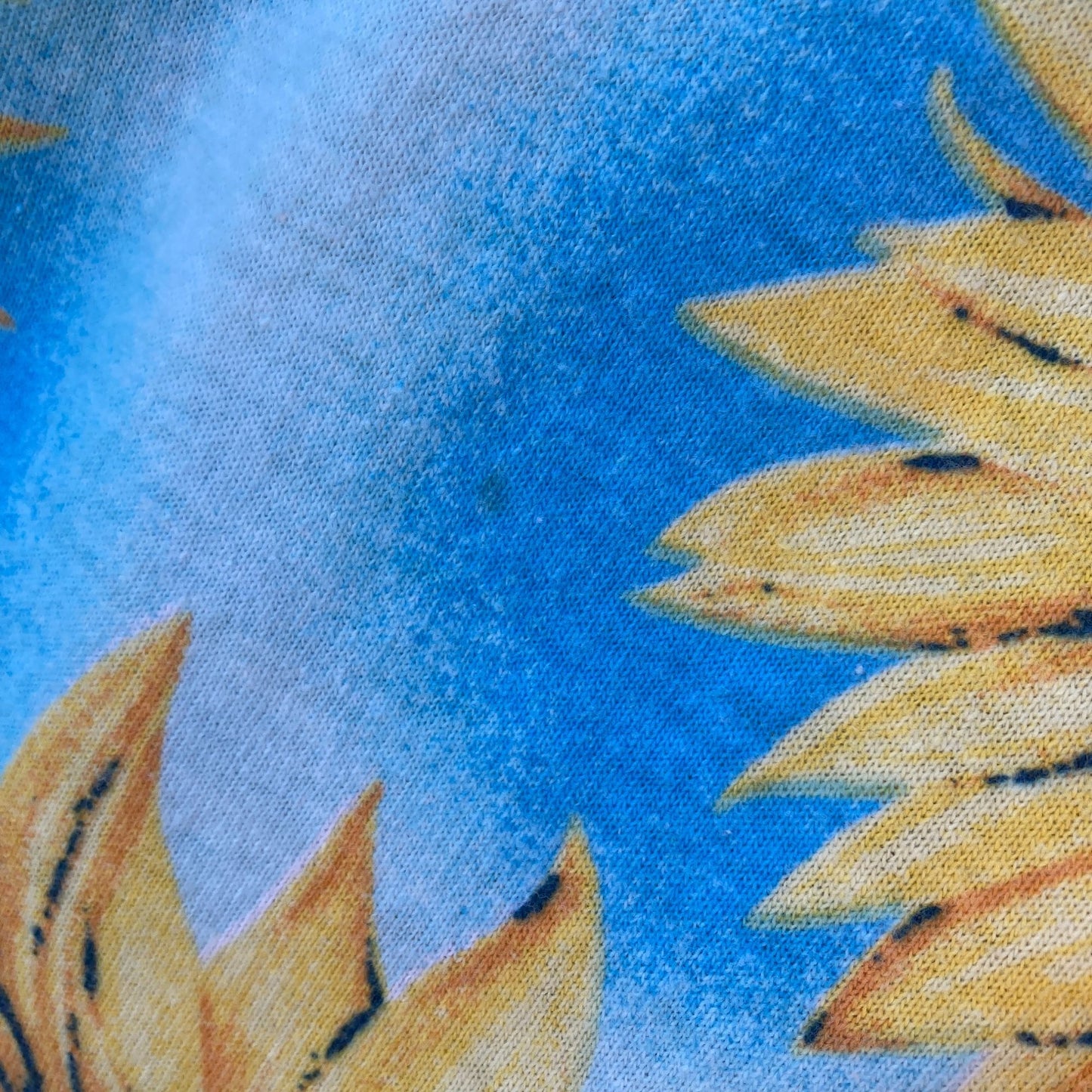 Vintage 90s y2k floral cover up house dress |S - M| cotton blue yellow sunflowers NY-5