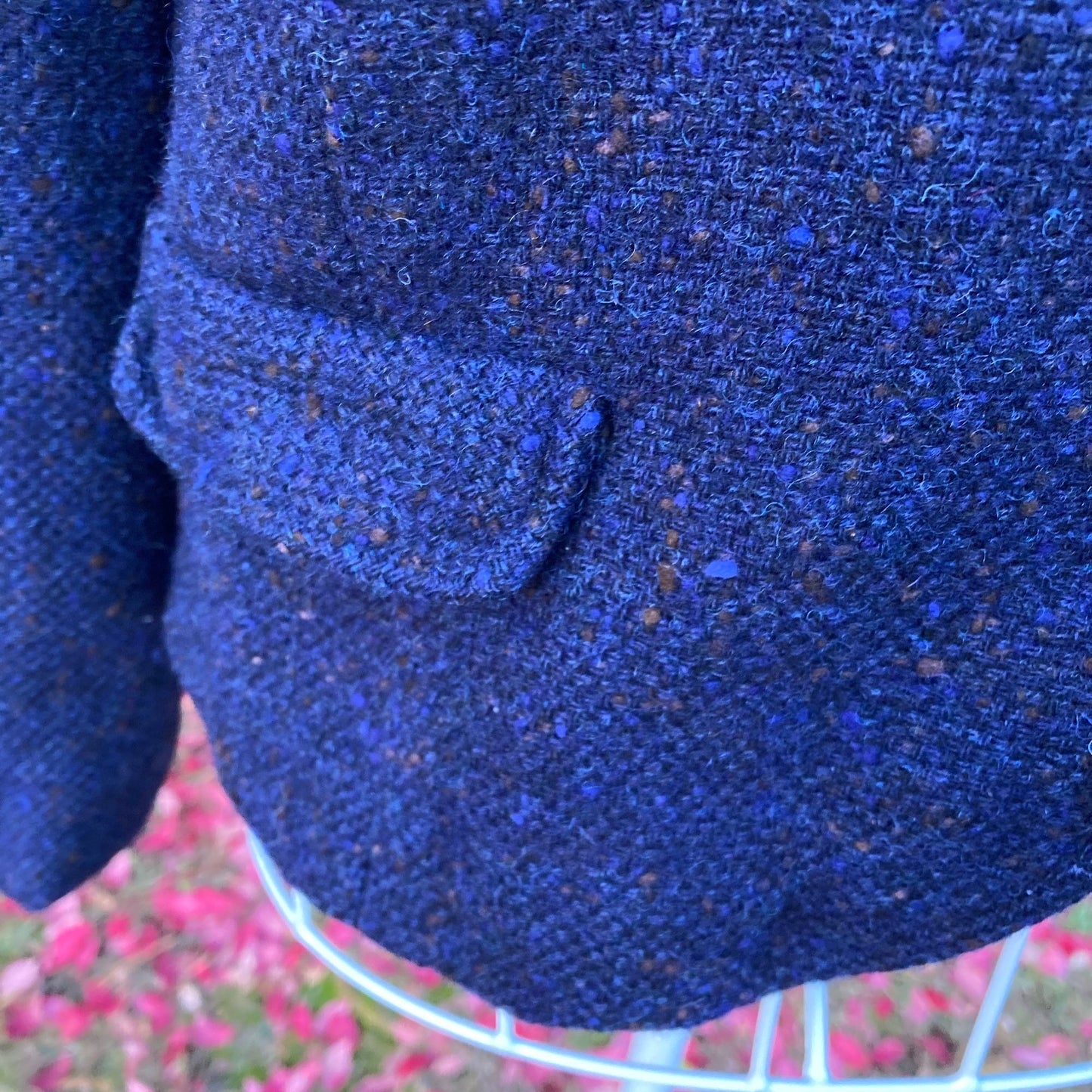 Vintage vtg 70s blazer |XS-S| 1970s navy blue wool academia