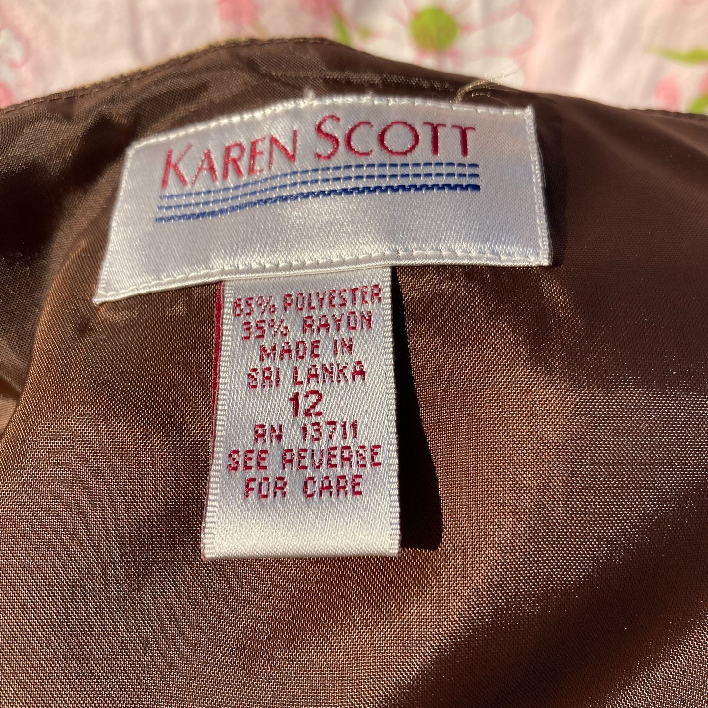 vintage plaid dress 90s | S-M | jumper cottage brown black beige academic 1990s Karen Scott