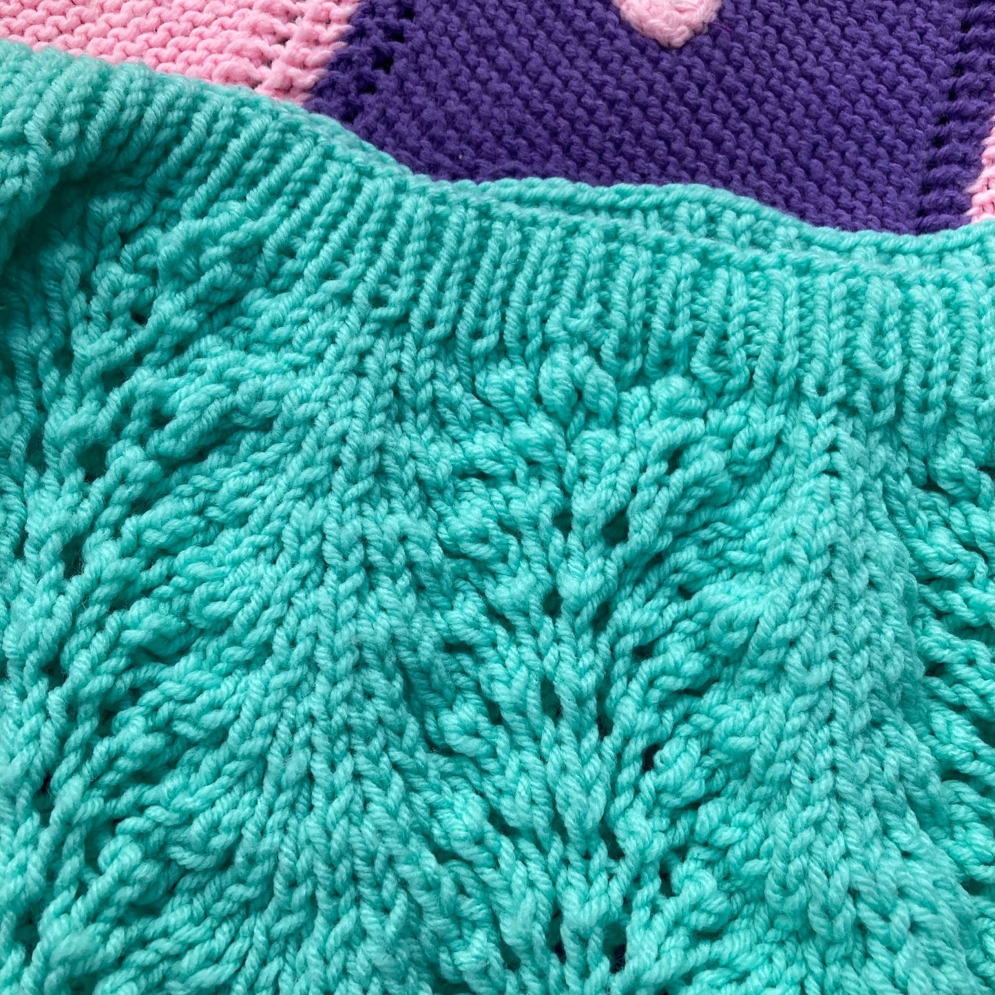 Vintage sweater vest pastel open weave knit hand made 70s