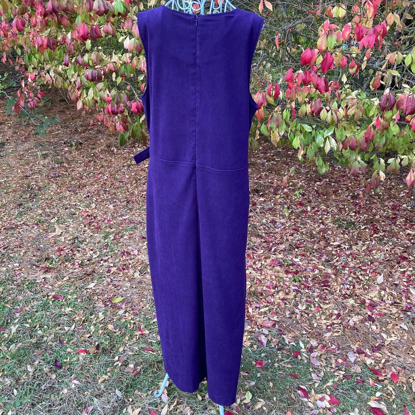 vintage maxi jumper dress 90s y2k | M-L | purple cottage 1990s sleeveless Talbots plum