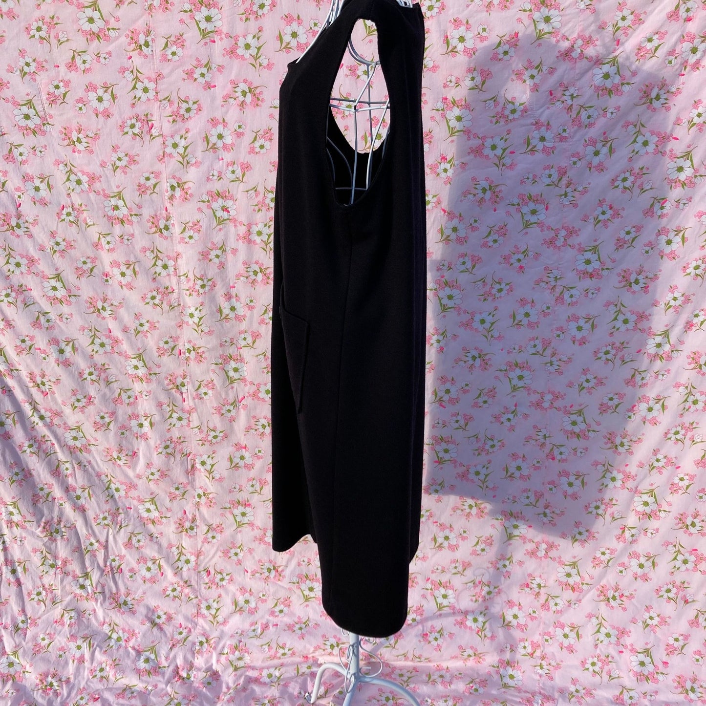 vintage black jumper dress 80s 90s cottage minimal 1990s Vicki Wayne |S-M|