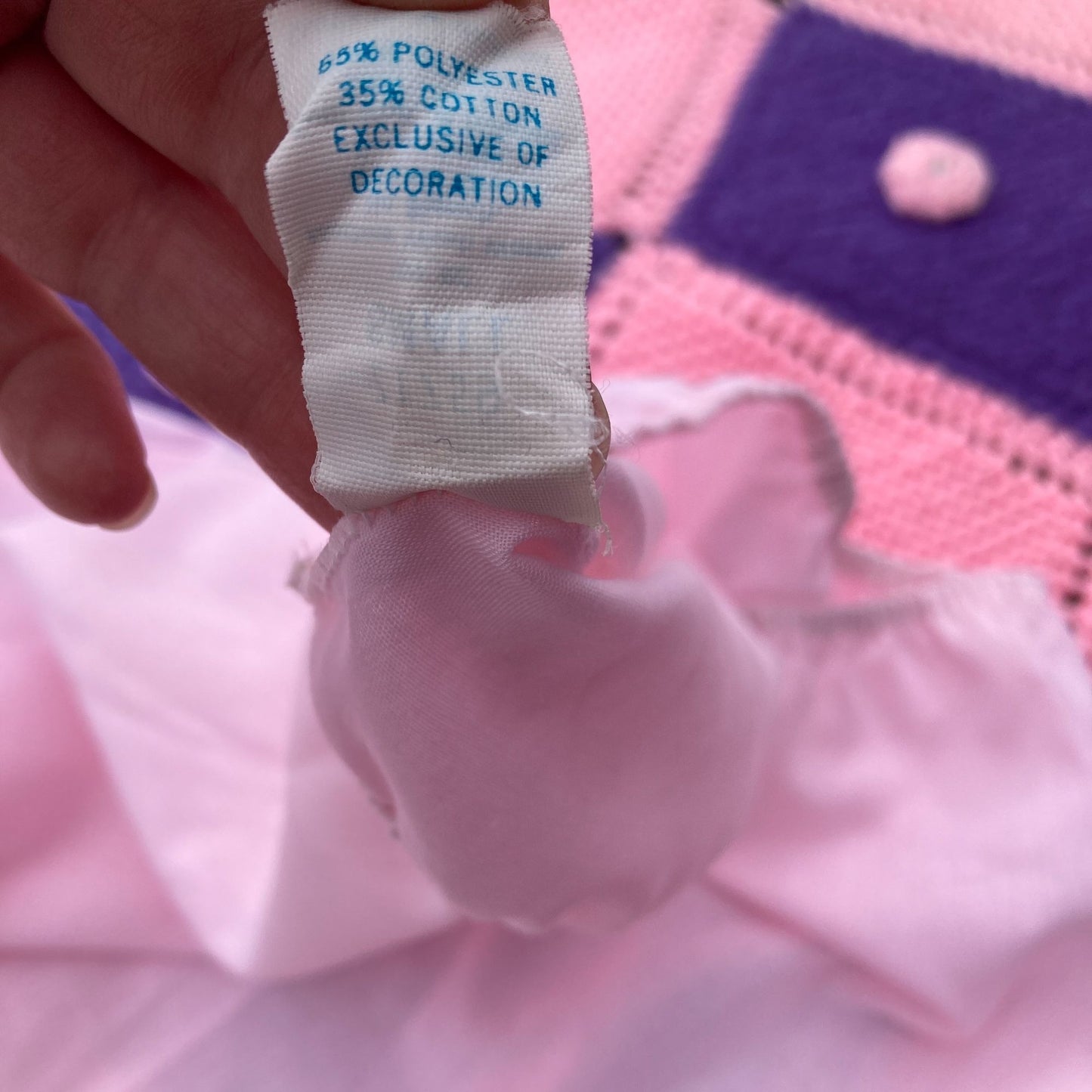 vintage half slip pastel| XS-S | 70s 1970s skirt cotton poly blend ruffle lace made in USA