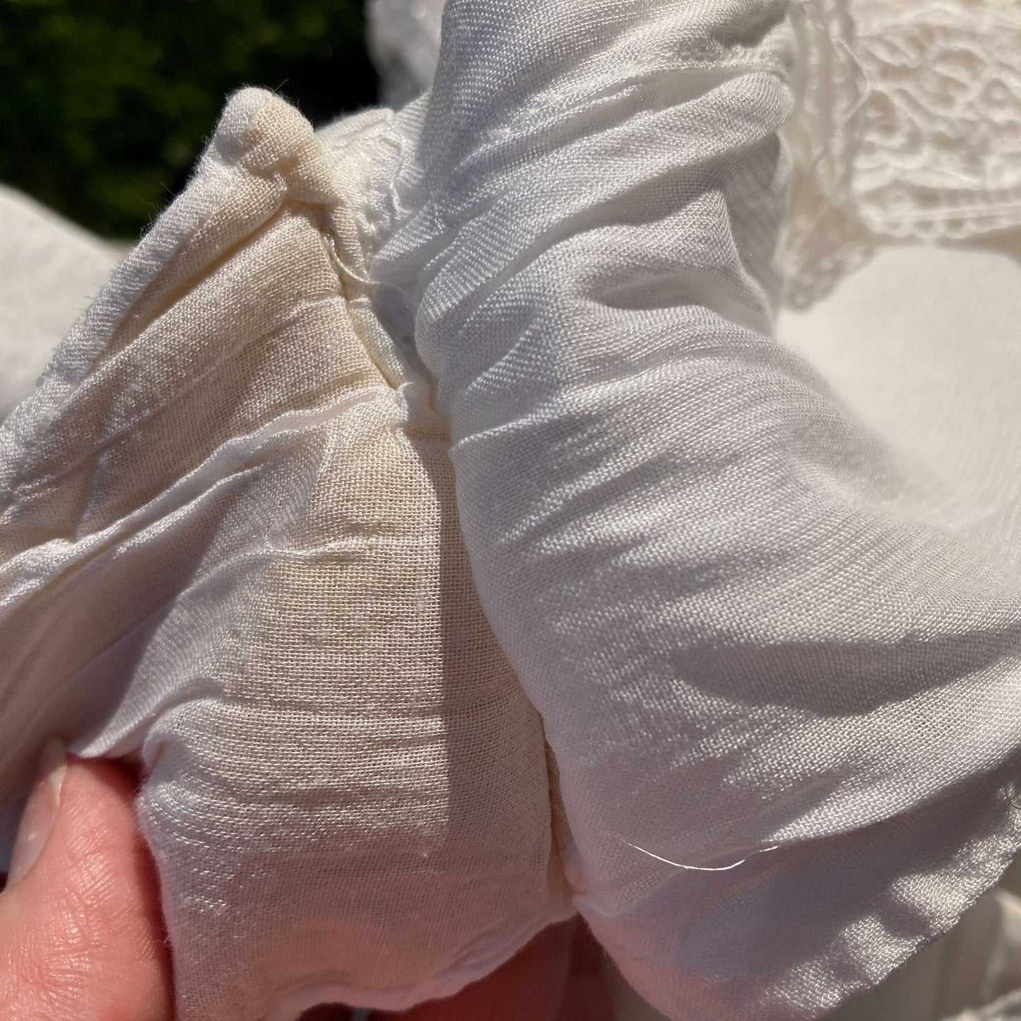 vintage White lace 80s 90s dress | S-M | see through overlay Nostalgia