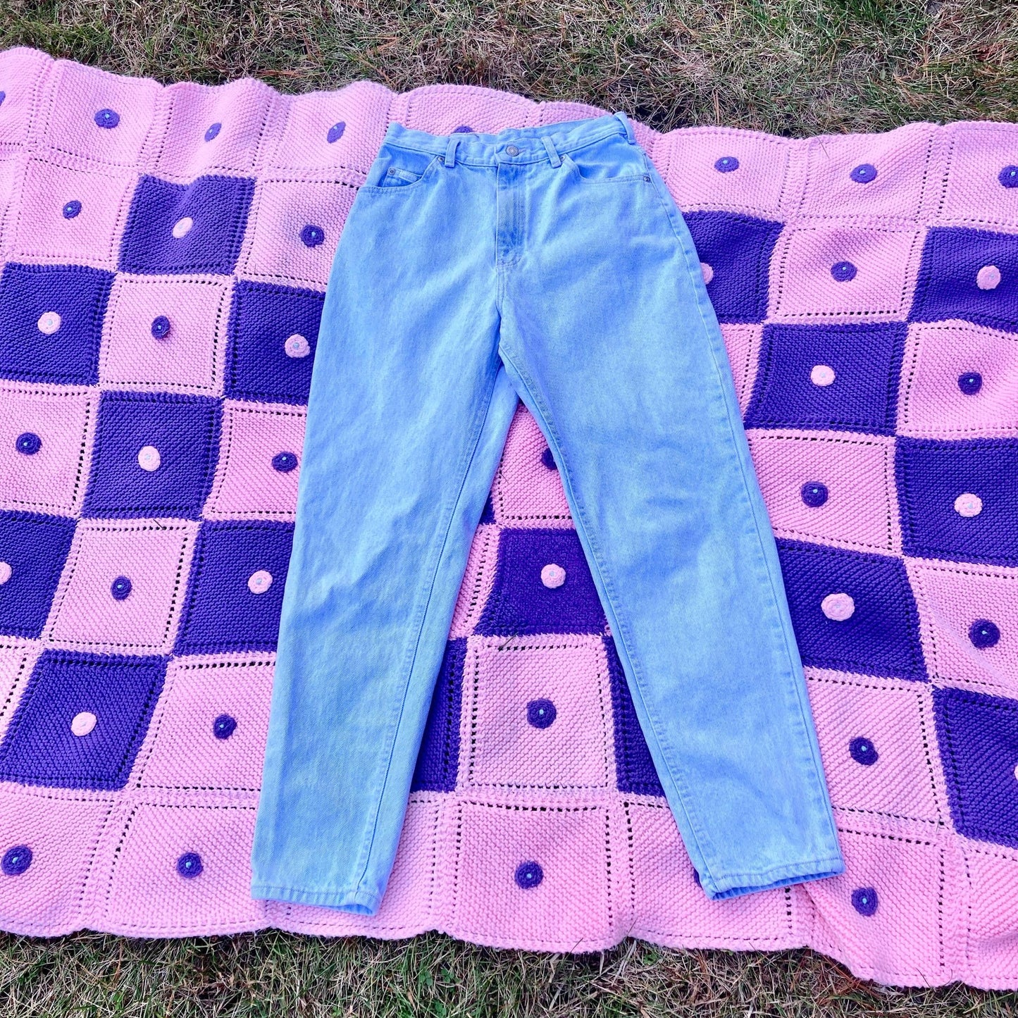 vintage lee jeans |29| high waisted light wash 90s 100% cotton soft
