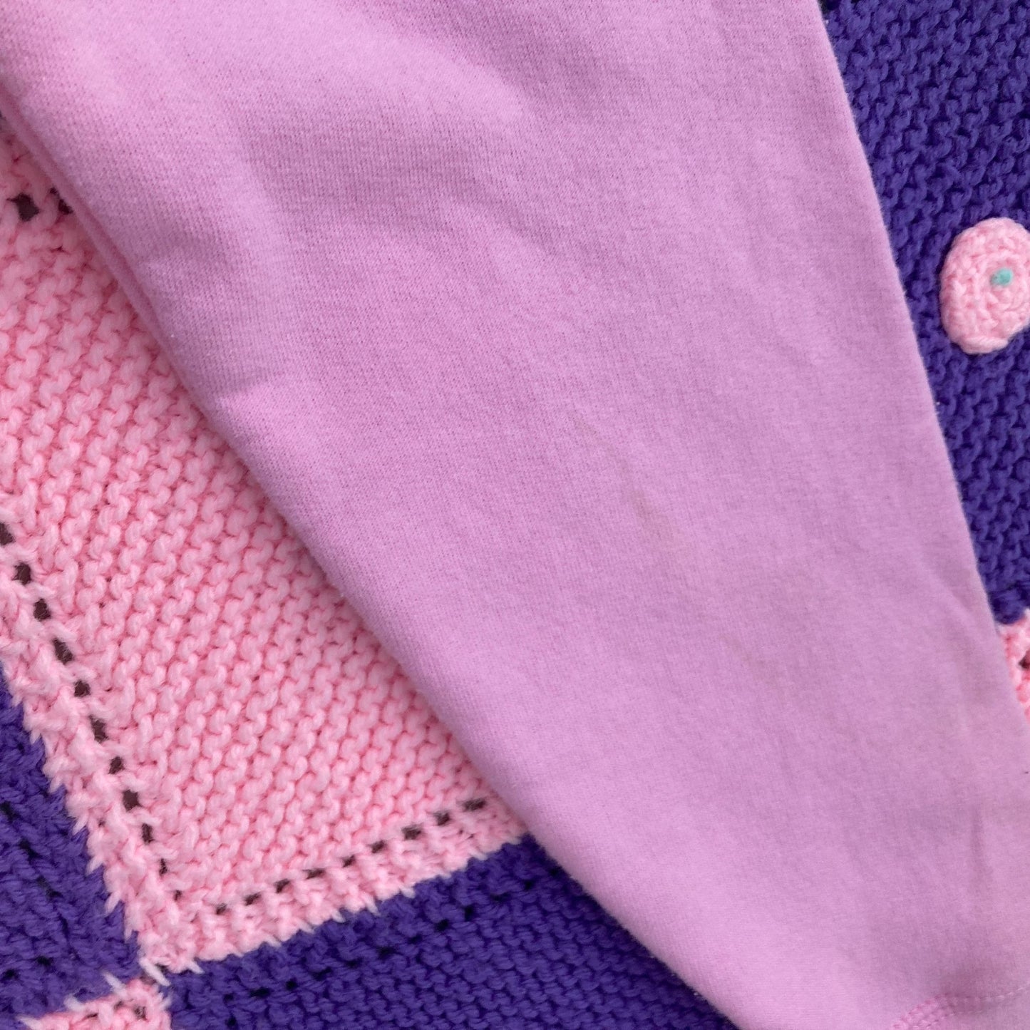 Vintage Y2K grandma sweatshirt hanes pink white floral |S-M| collared 2000s heart pastel