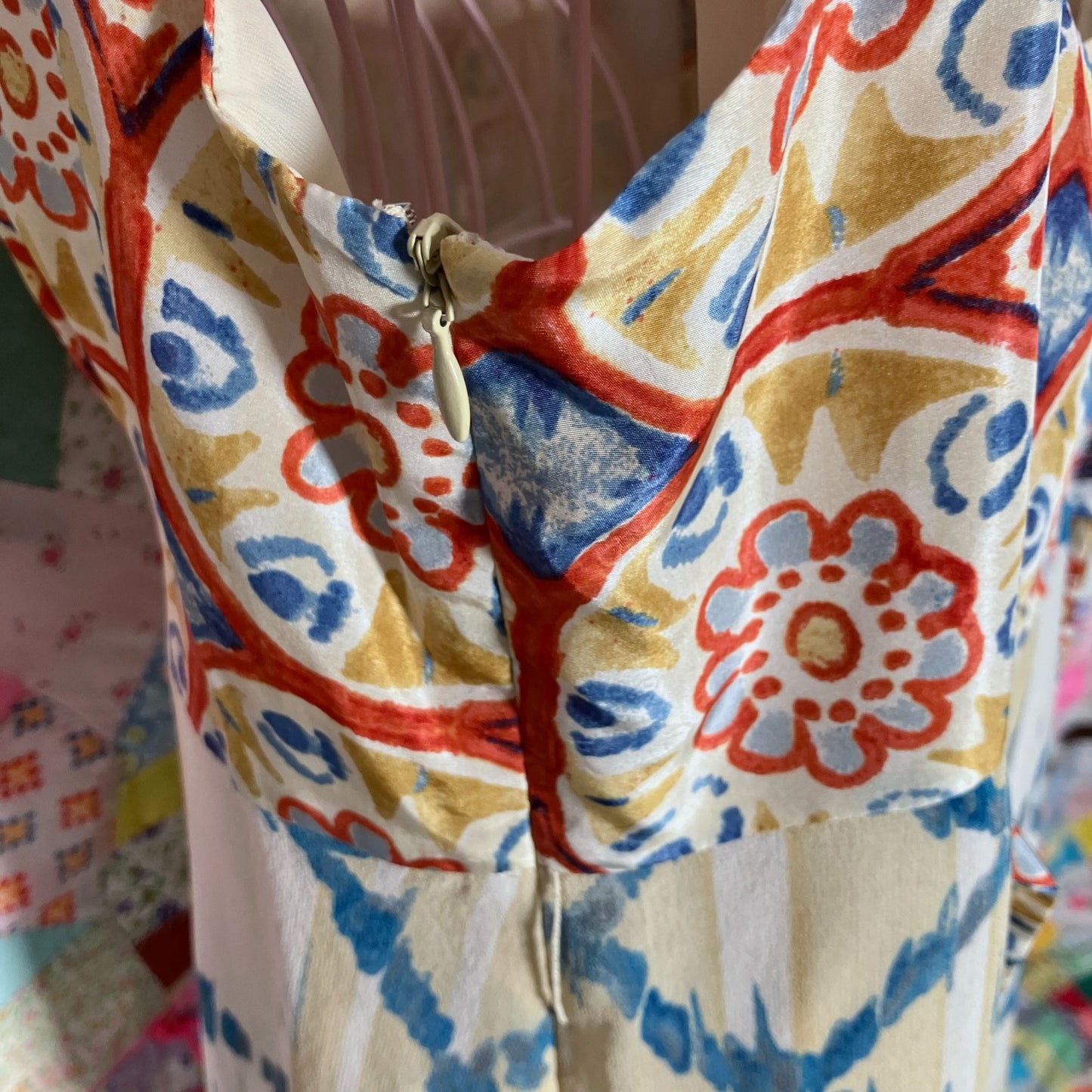 Vintage y2k tank top | S-M | beige rust blue 2000s nwt deadstock Banana Republic