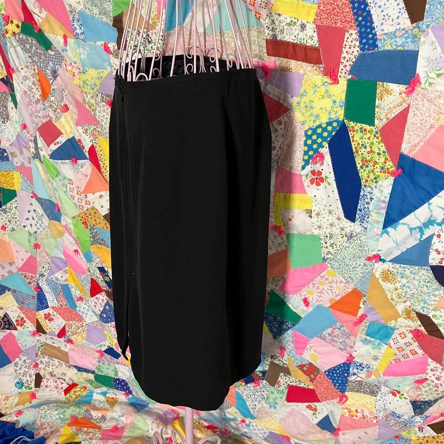 vintage 90s Y2K skirt black silk 1990s minimal | S-M | Josephine Chaus