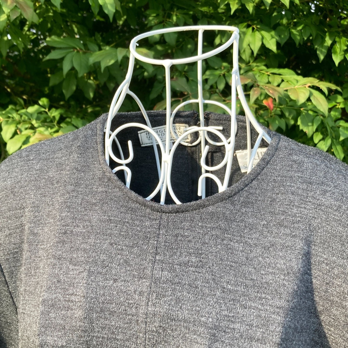 vintage jumper dress 90s wool | S-M | grey minimal academic 1990s Bergdorf Goodman Chetta B academia