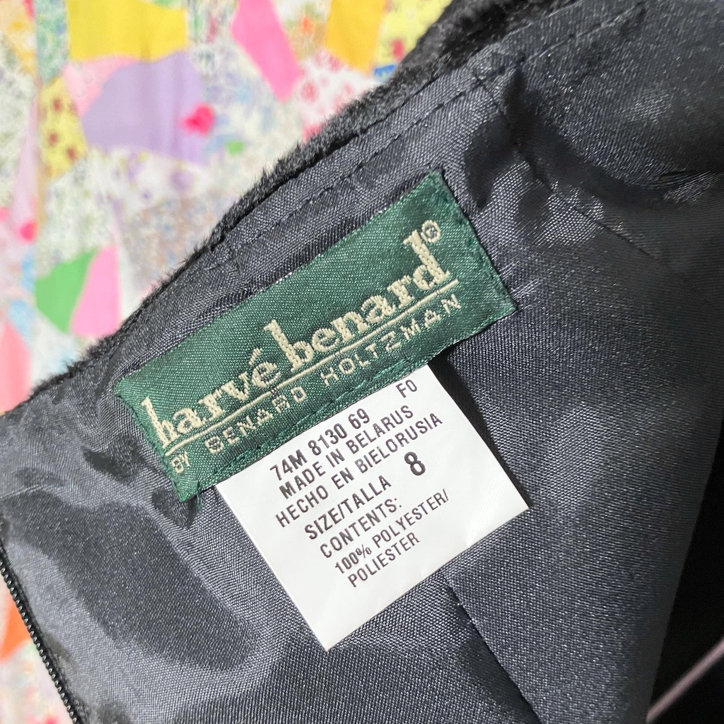vintage 90s Y2K skirt black faux fur 1990s minimal | S-M | Harvé Benard by Benard Holtzman