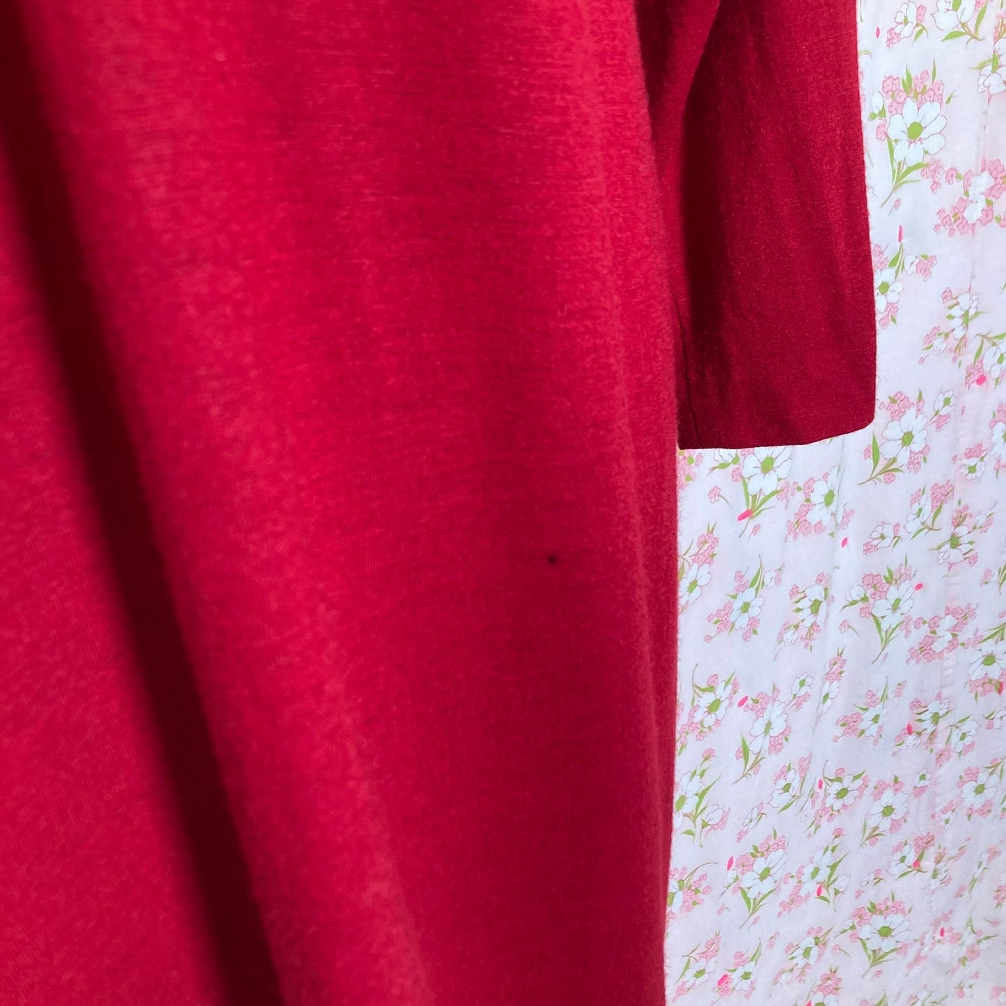 Vintage AS IS sweater dress |s-m| merlot red distressed tlc recycle Aldóne