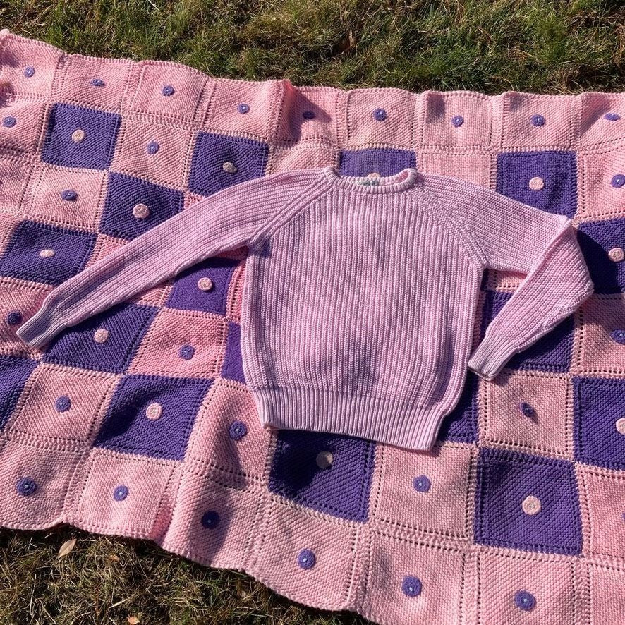 Vintage gap sweater80s 90s light pale pink | XS-M | chunky cotton blend Gap Clothing Co