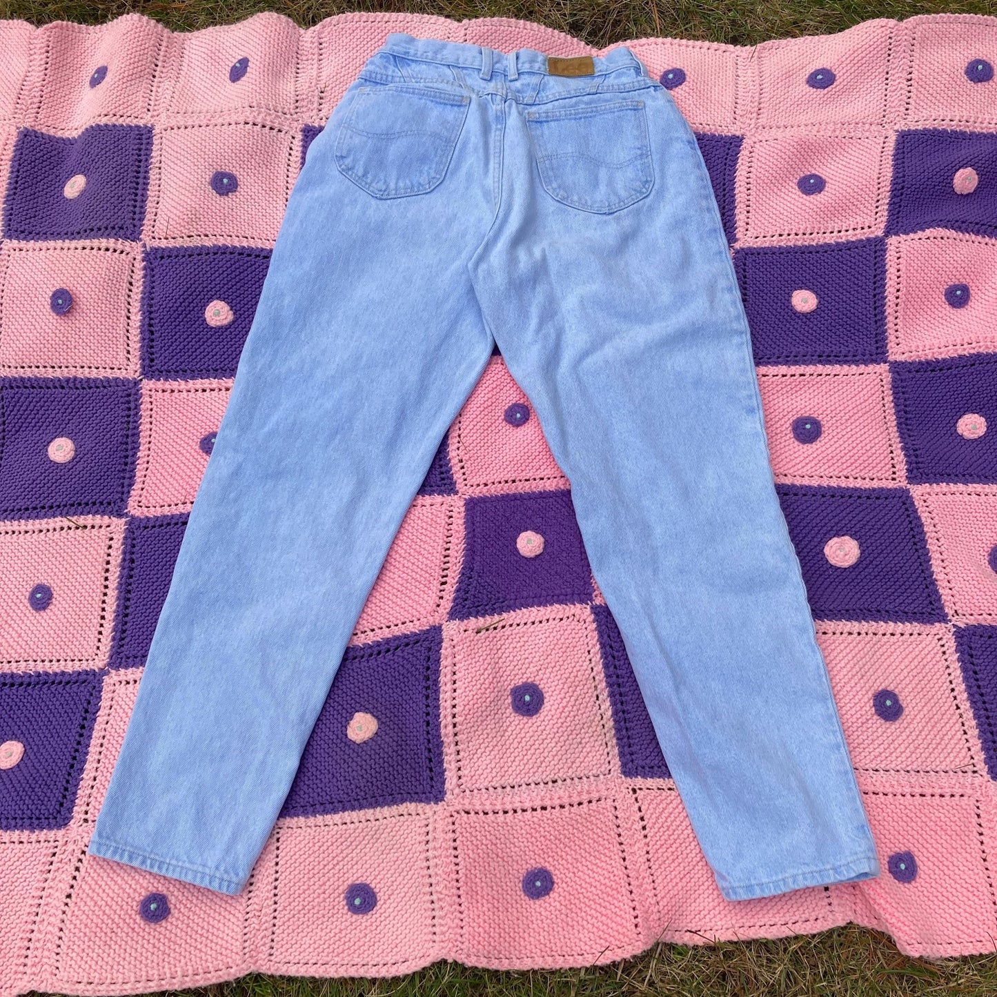 vintage lee jeans |29| high waisted light wash 90s 100% cotton soft