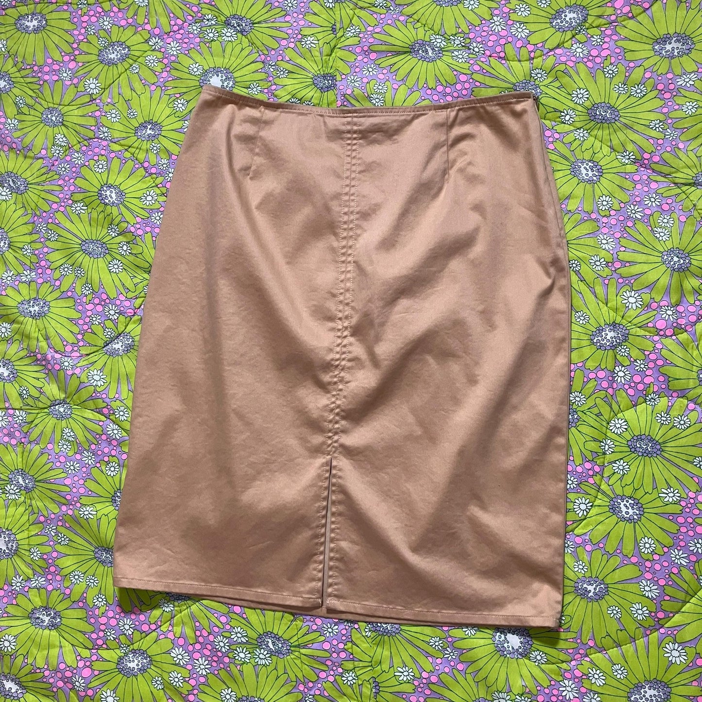 vintage 90s Y2K skirt tan camel minimal | M-L | Finity Studio