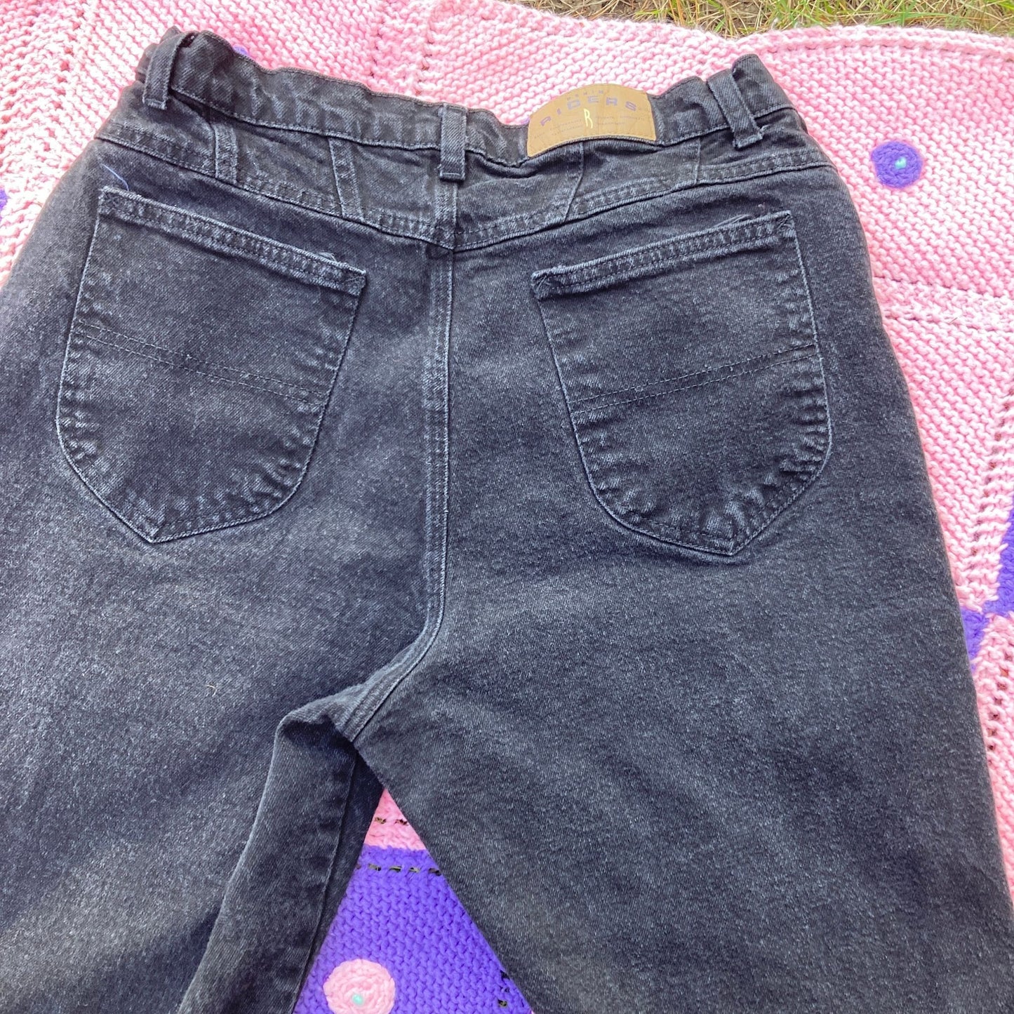 vintage high waisted black lee jeans 90s hi rise |30 - 31| soft