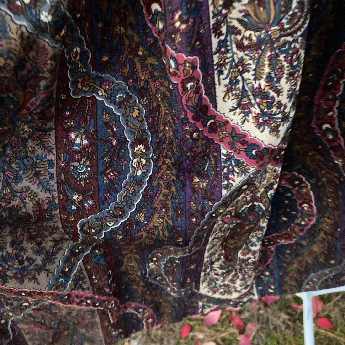 Vintage paisley skirt wool academia academic Alan Paine