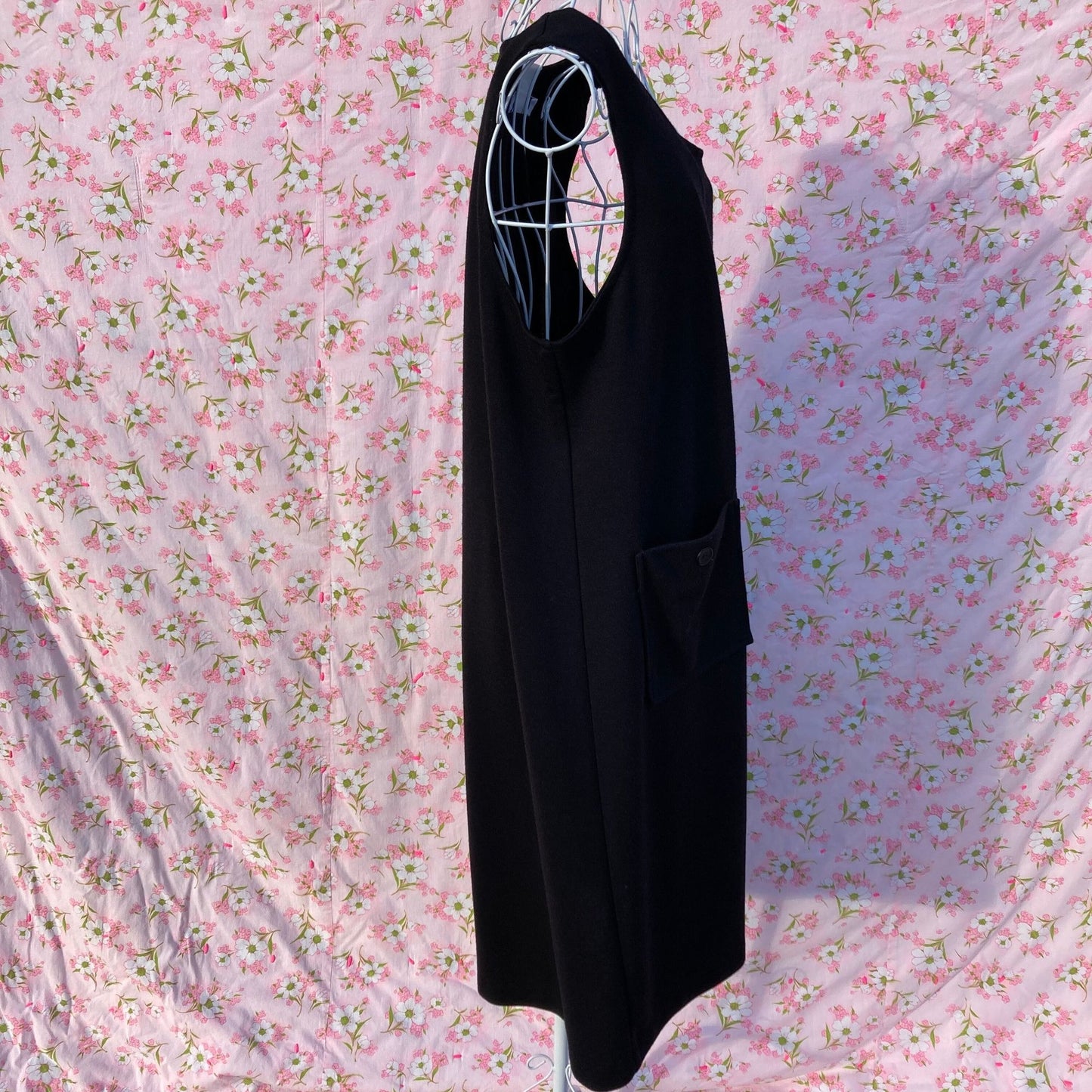 vintage black jumper dress 80s 90s cottage minimal 1990s Vicki Wayne |S-M|