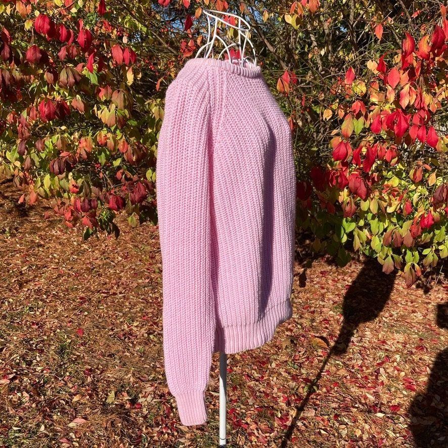 Vintage gap sweater80s 90s light pale pink | XS-M | chunky cotton blend Gap Clothing Co