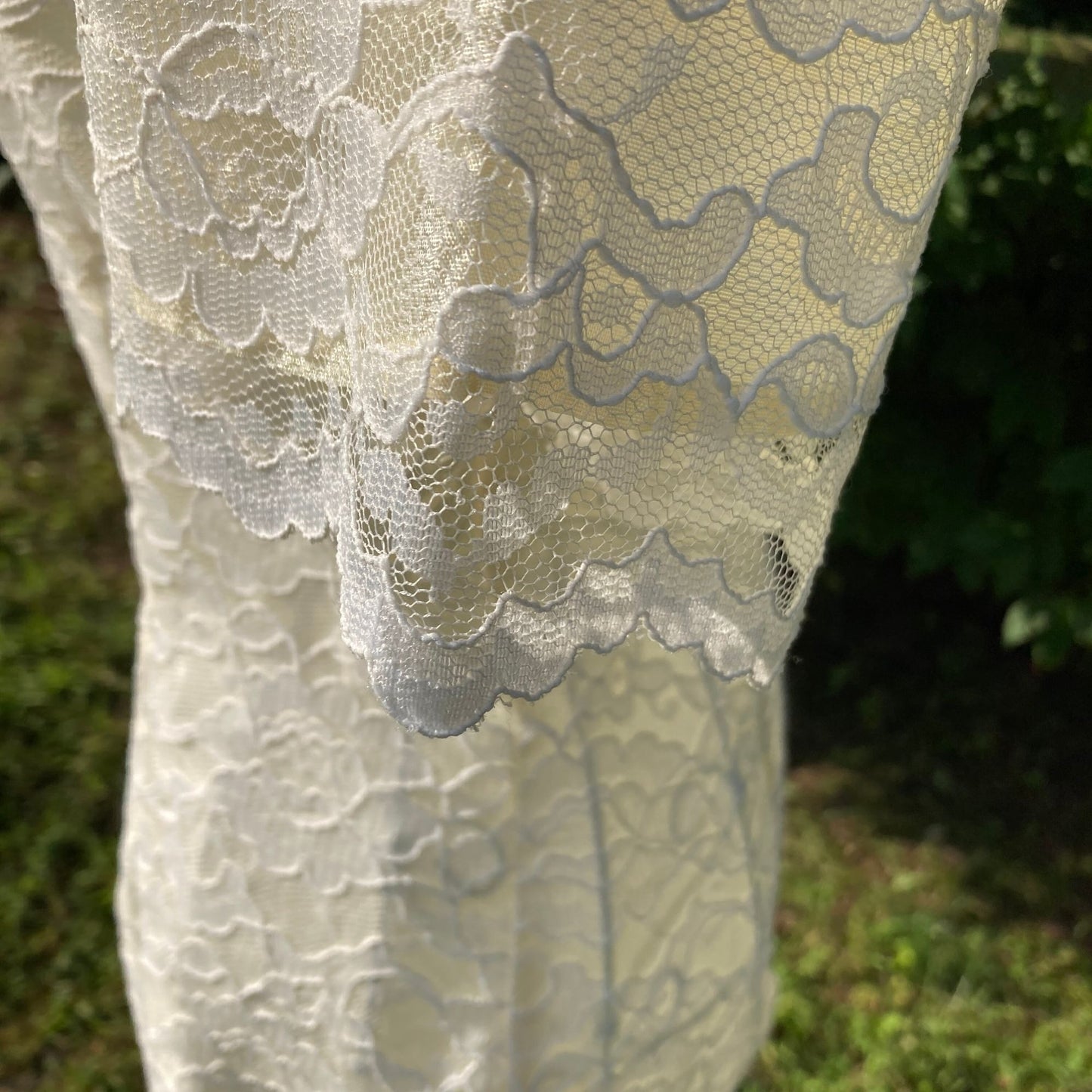 vintage 90s dress |S-M| ivory off white lace 1990s 1980s My Michelle