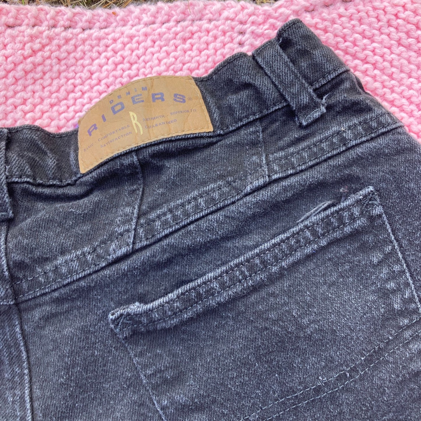 vintage high waisted black lee jeans 90s hi rise |30 - 31| soft