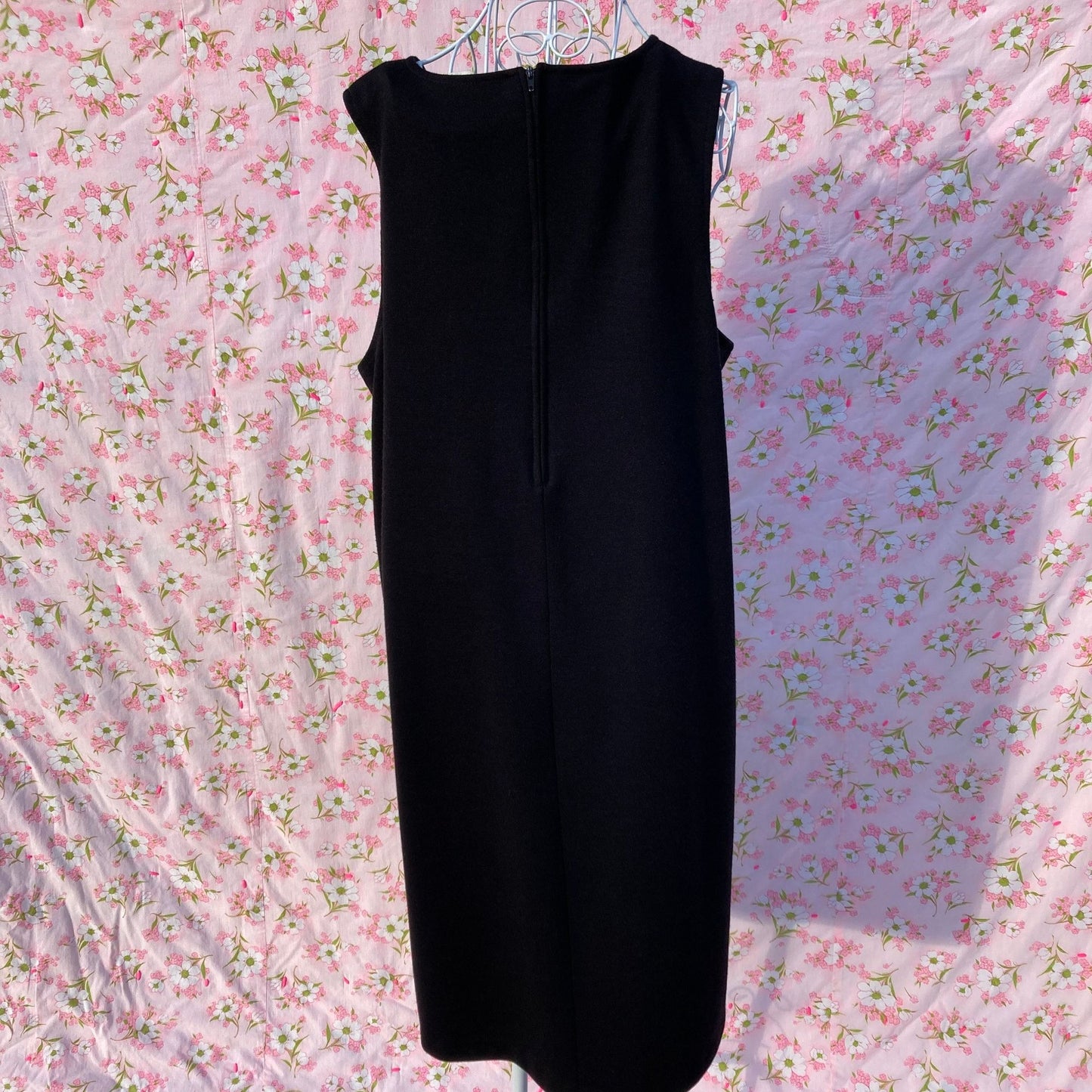 vintage black jumper dress 80s 90s cottage minimal 1990s Vicki Wayne |S-M|