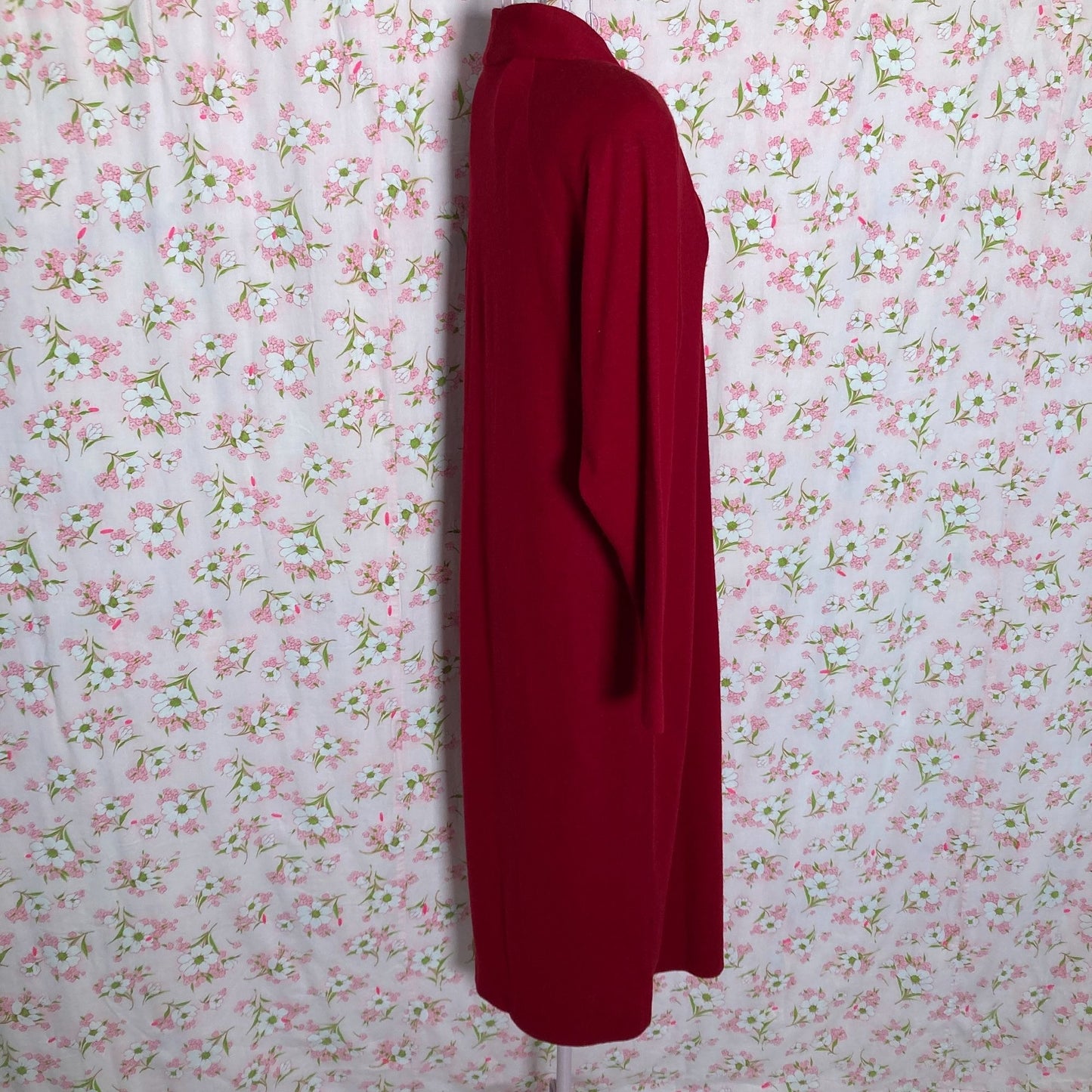 Vintage AS IS sweater dress |s-m| merlot red distressed tlc recycle Aldóne
