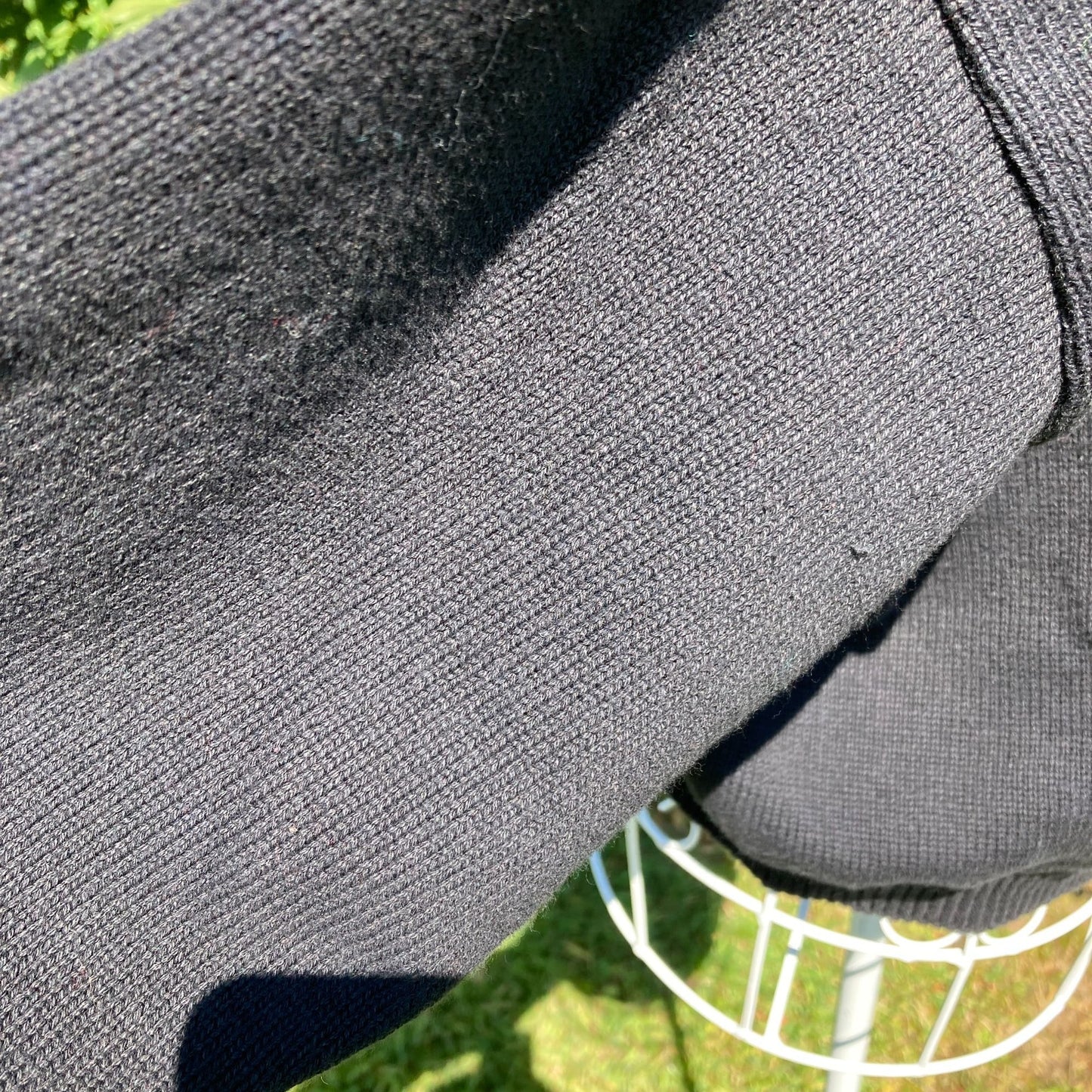 Vintage grandma cardigan sweater crop |M-L | 90s black cotton cottage v neck minimal cropped Big City