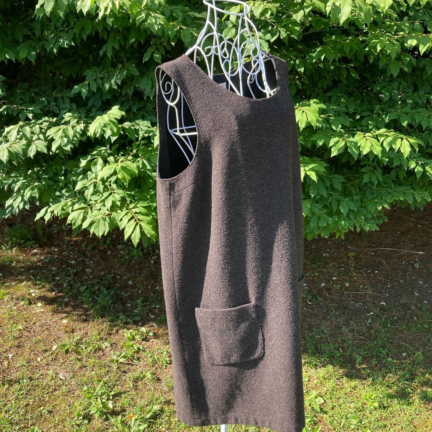 vintage jumper dress 90s | S-M | cottage brown western academic 1990s wool blend Gap