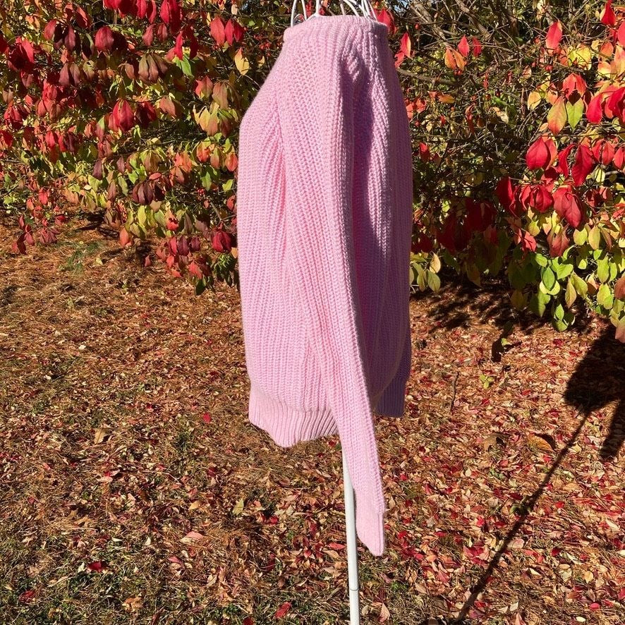 Vintage gap sweater80s 90s light pale pink | XS-M | chunky cotton blend Gap Clothing Co