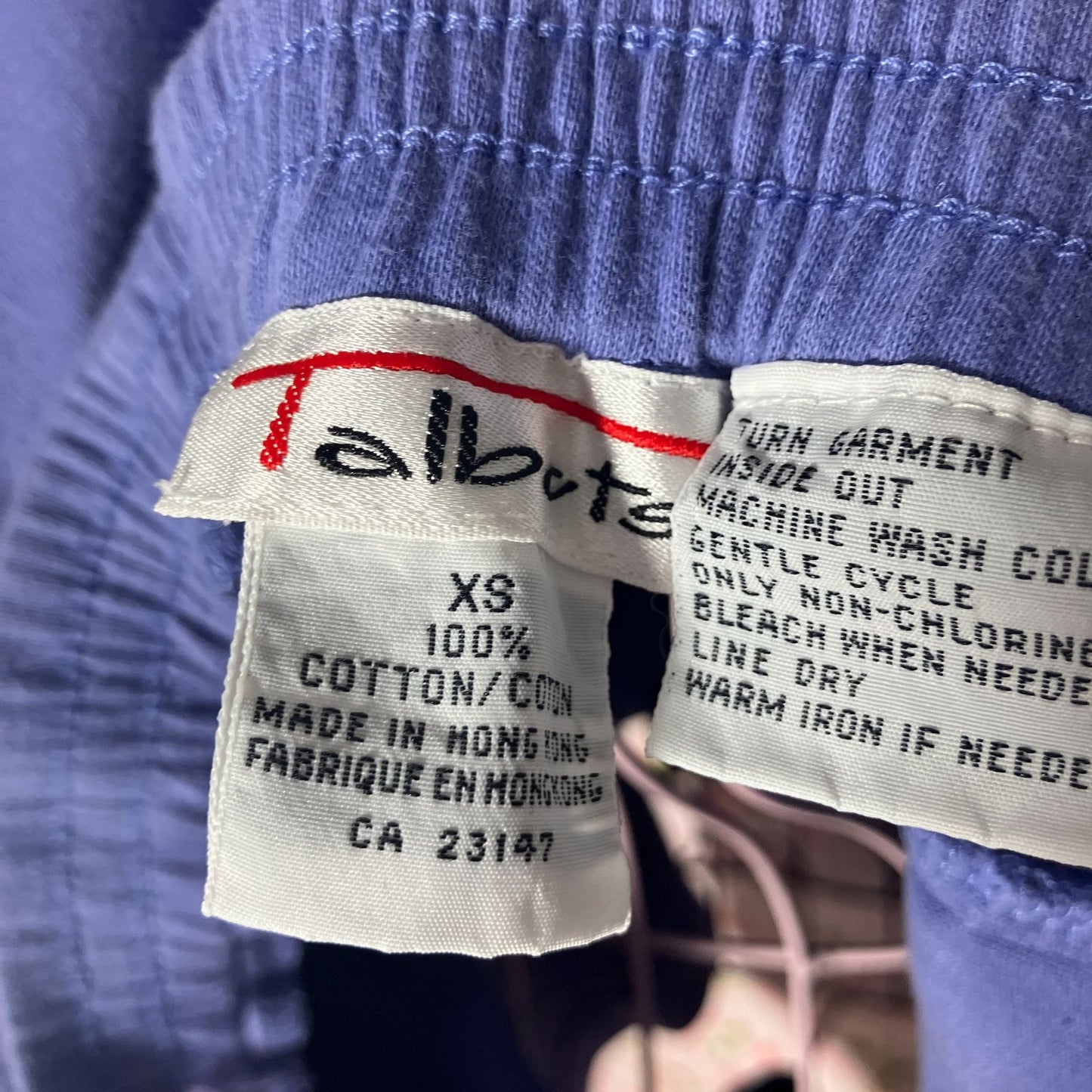 vintage 90s Y2K midi skirt periwinkle blue - purple cotton 1990s minimal | XS-S | cotton Talbots | 26 in - 29 in waist |