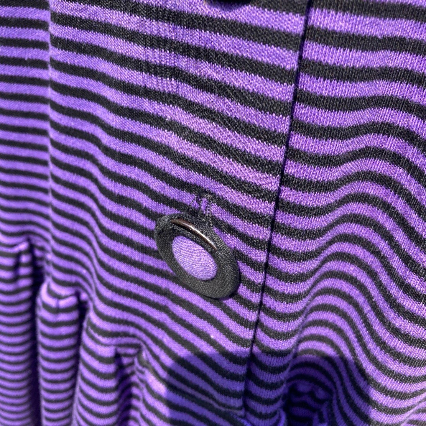 vintage striped dress 1990s |S-M| Flaws stripe purple black Pandemonium cotton