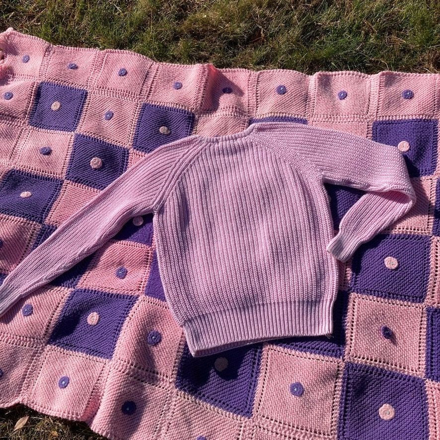 Vintage gap sweater80s 90s light pale pink | XS-M | chunky cotton blend Gap Clothing Co