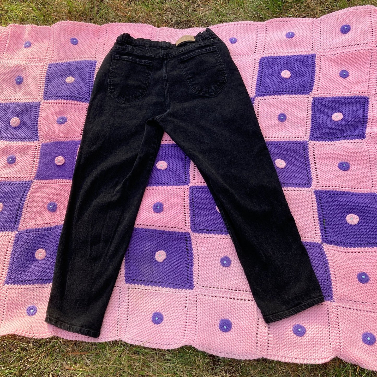 vintage high waisted black lee jeans 90s hi rise |30 - 31| soft
