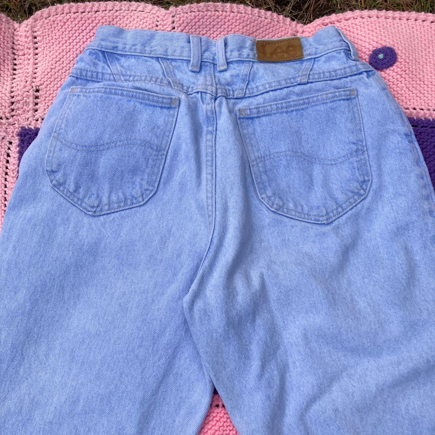 vintage lee jeans |29| high waisted light wash 90s 100% cotton soft