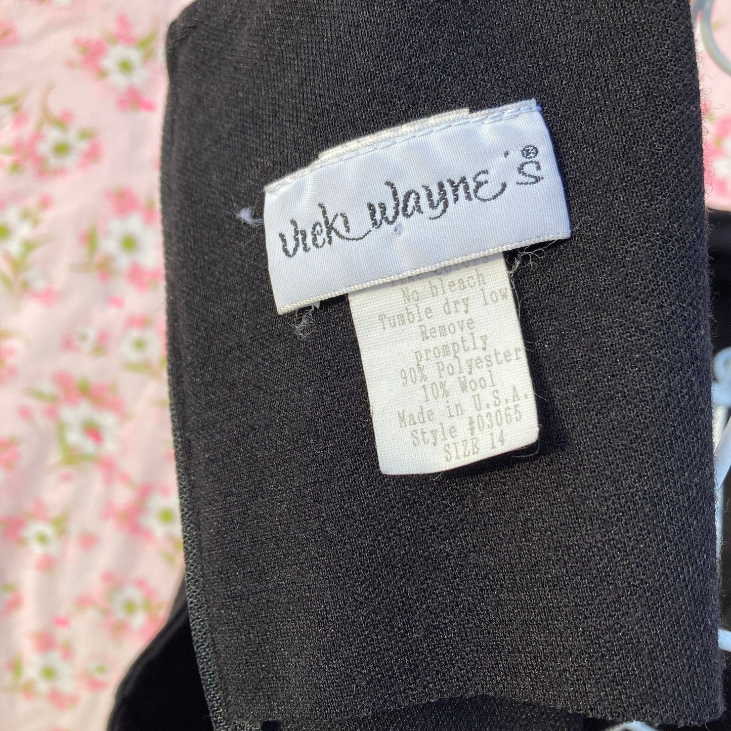 vintage black jumper dress 80s 90s cottage minimal 1990s Vicki Wayne |S-M|