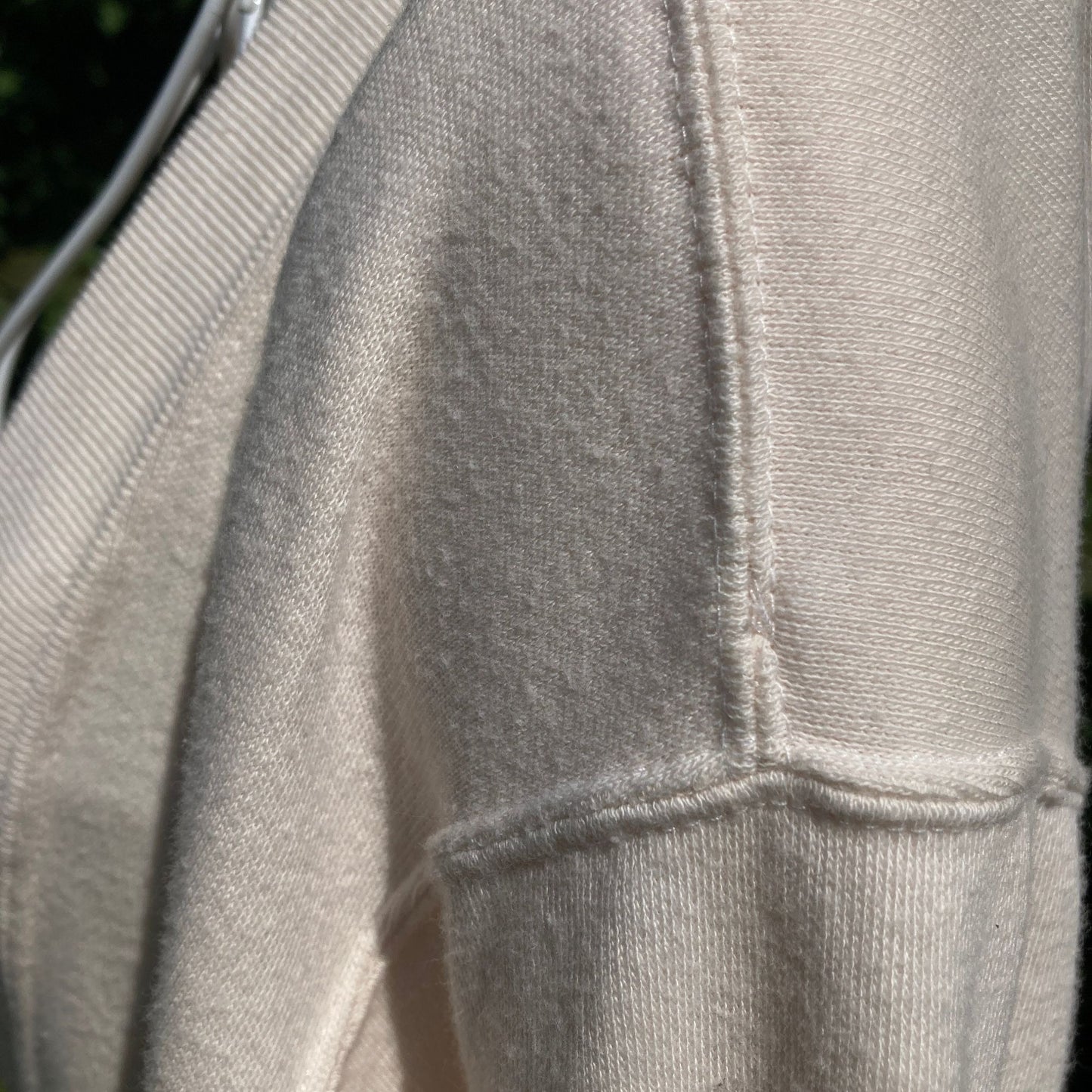 Vintage grandma cardigan sweater long |S-M | 90s white oat cotton cottage minimal INTRO Fenn Wright and Mason