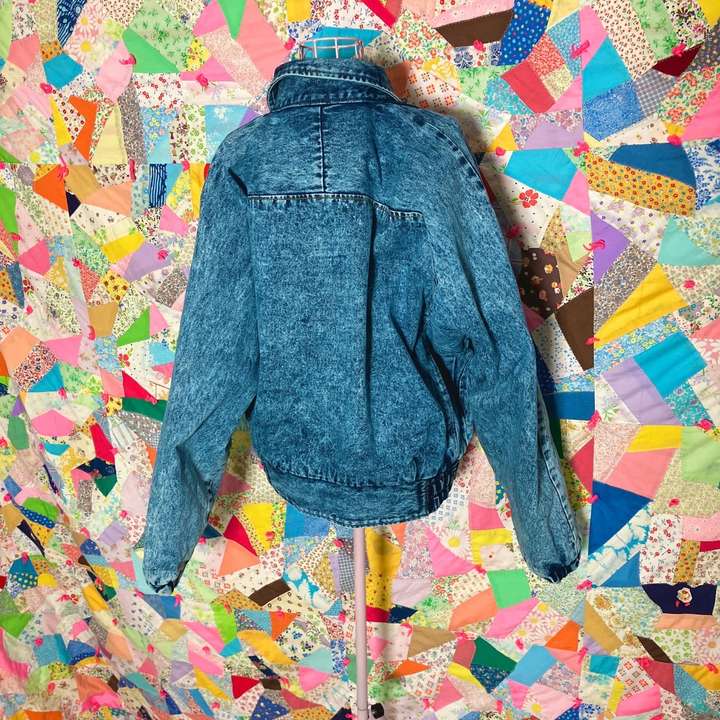 Vintage 80s 90s jean jacket made acid wash M-XL denim distressed Michael Sloan