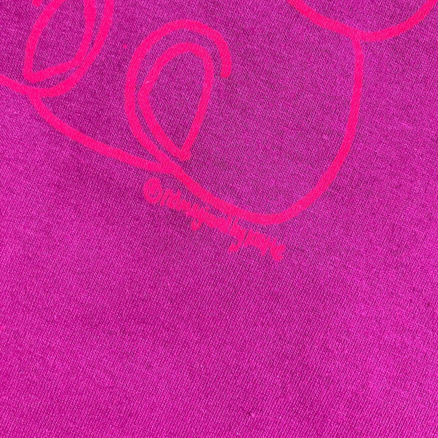 Vintage graphic teddy bear t shirt upcycled reworked | S - M | 90s raspberry purple neon pink single stitch reimagined by Katie