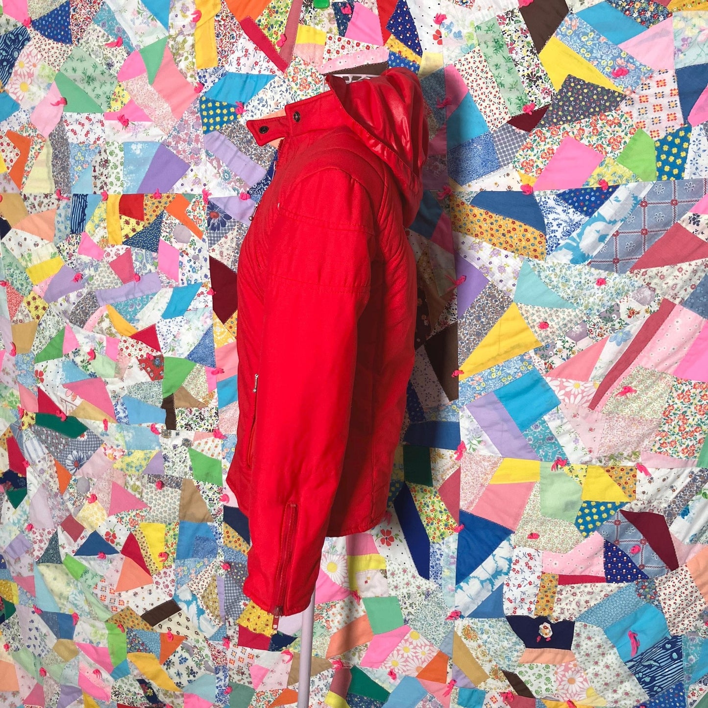 70s red jacket moto | S - M | bright red Mossant Paris