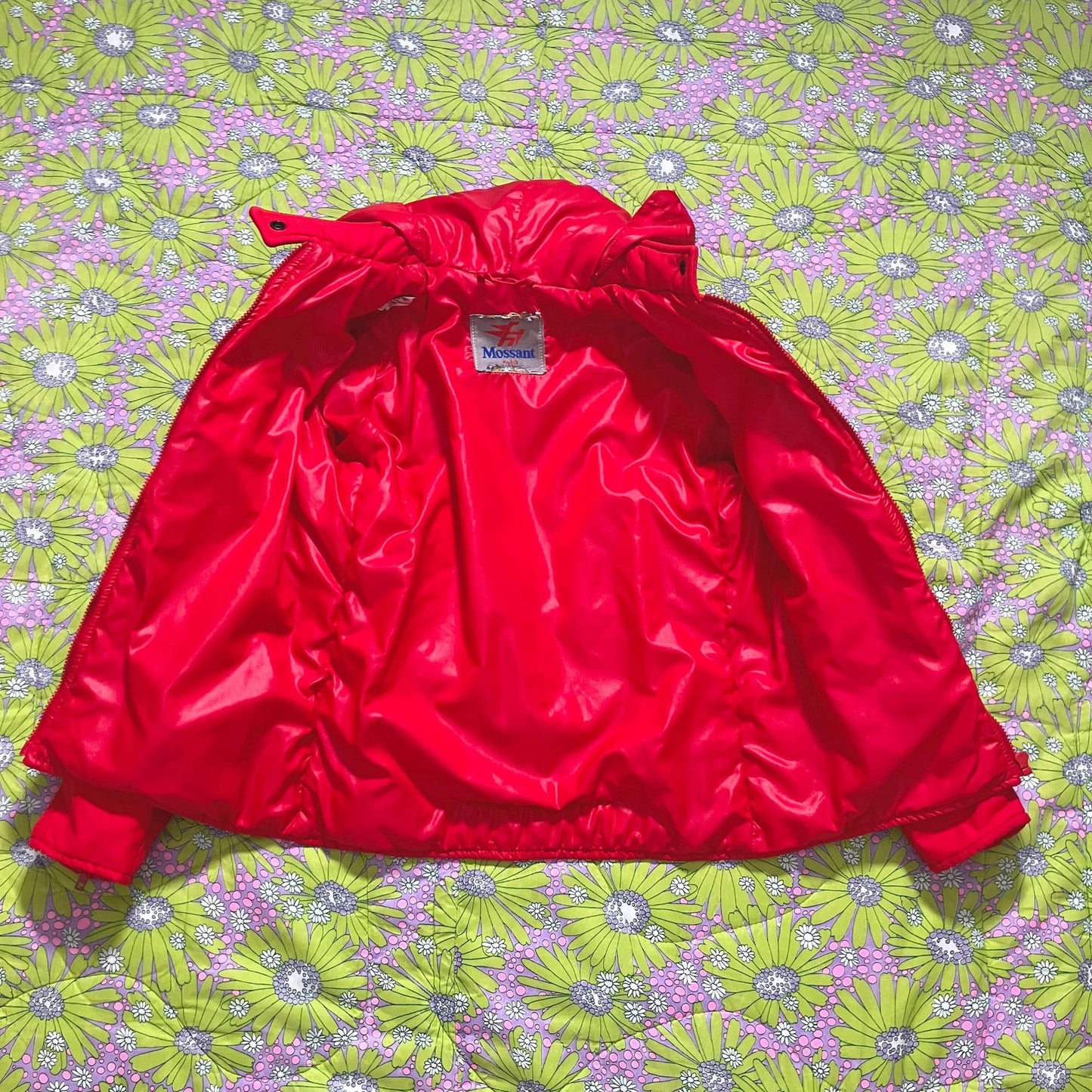 70s red jacket moto | S - M | bright red Mossant Paris