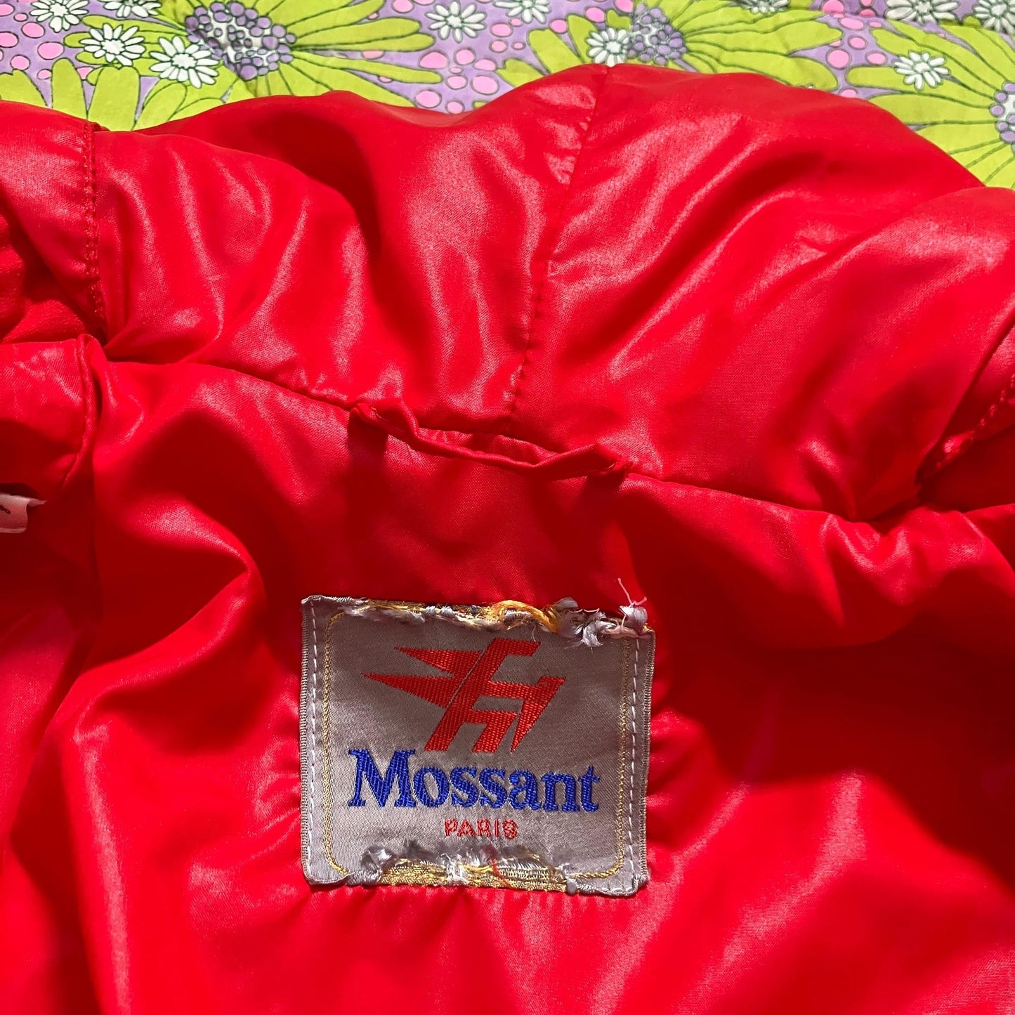 70s red jacket moto | S - M | bright red Mossant Paris