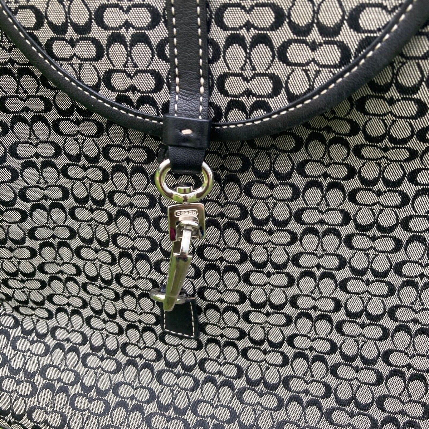 vintage y2k Coach backpack 6342 Legacy Signature C black grey Jacquard