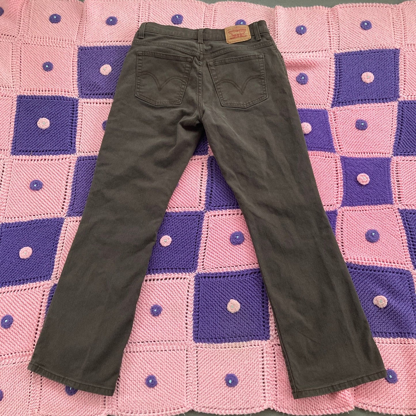 Vintage Y2k mid rise jeans flares Levis 550 | 31-32 | brown stretch