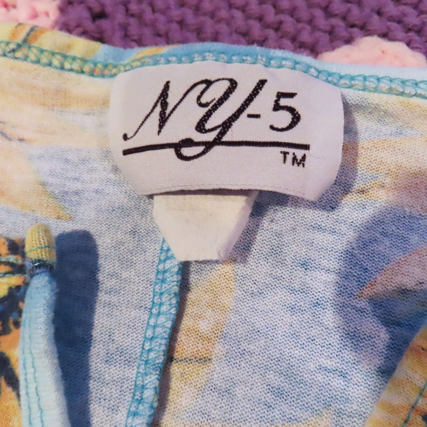 Vintage 90s y2k floral cover up house dress |S - M| cotton blue yellow sunflowers NY-5