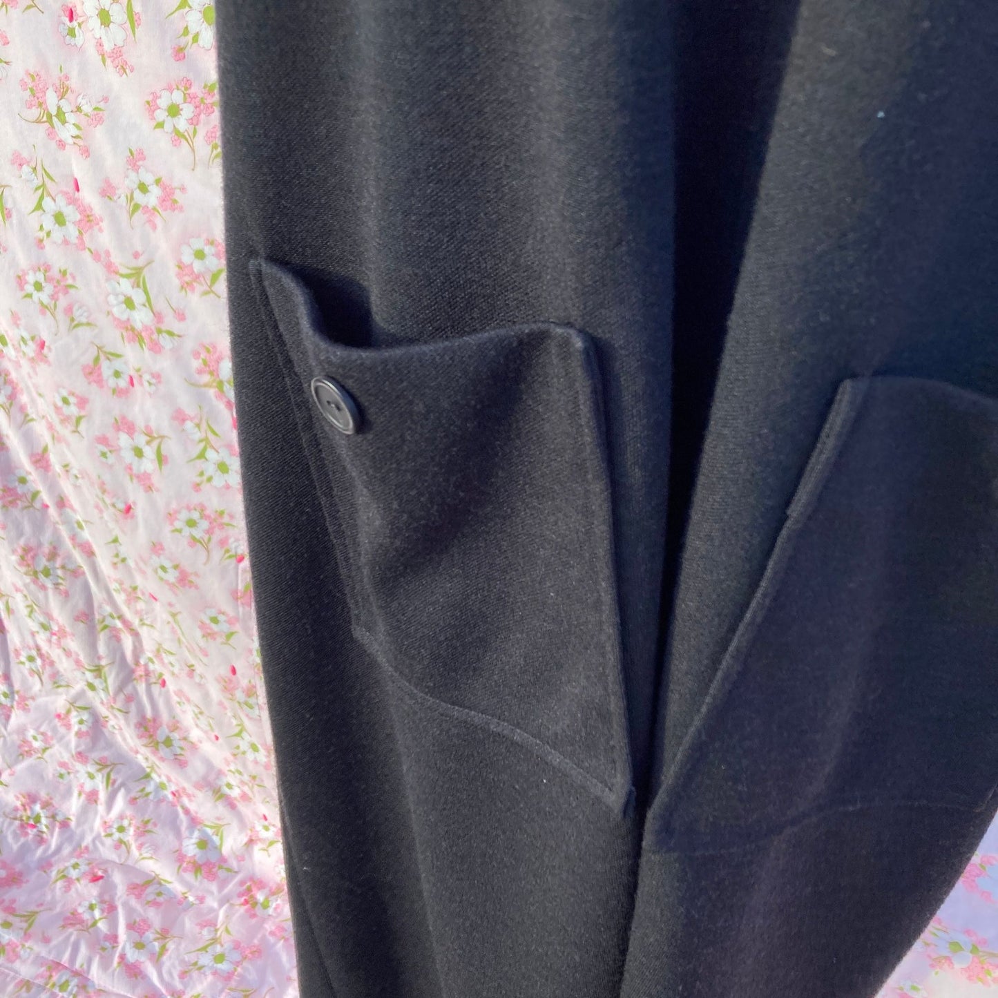 vintage black jumper dress 80s 90s cottage minimal 1990s Vicki Wayne |S-M|